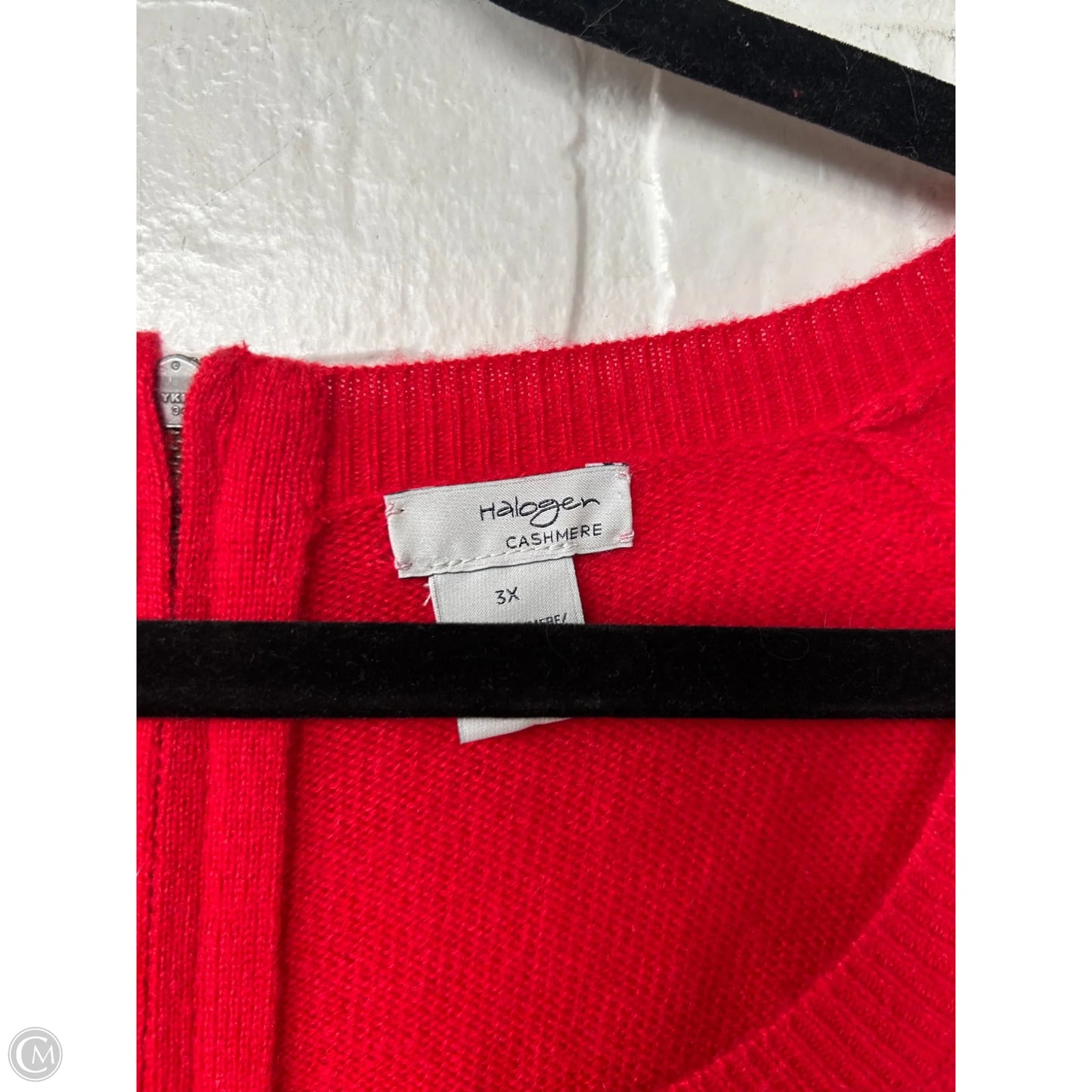 Sweater Cashmere By Halogen In Red, Size: 3x
