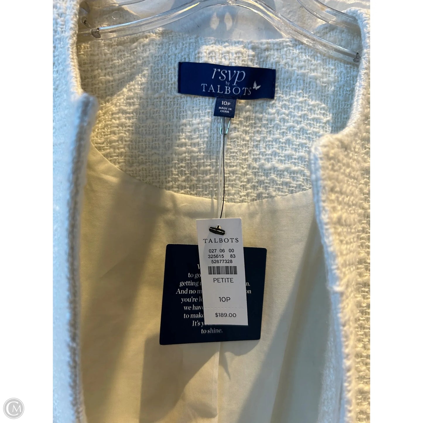 Blazer By Talbots In Black & Cream, Size: Mp