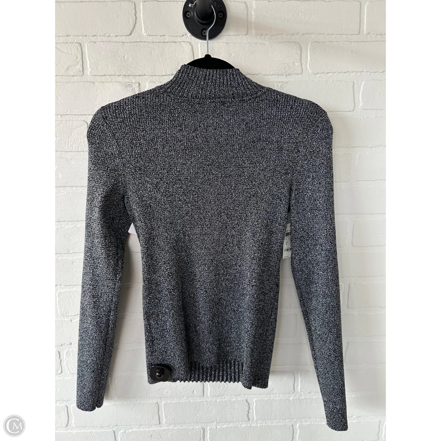 Sweater By Inc In Black & Silver, Size: S