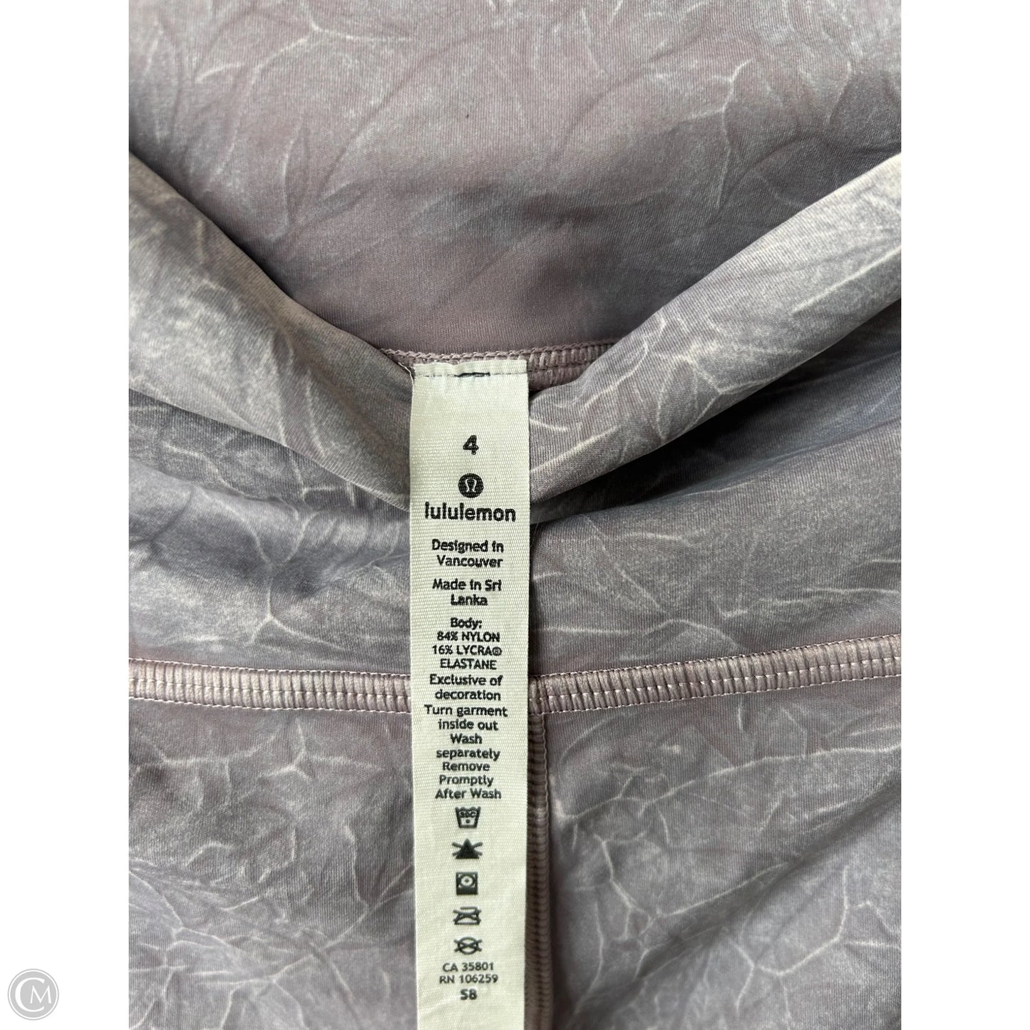 Athletic Leggings By Lululemon In Grey, Size: 4