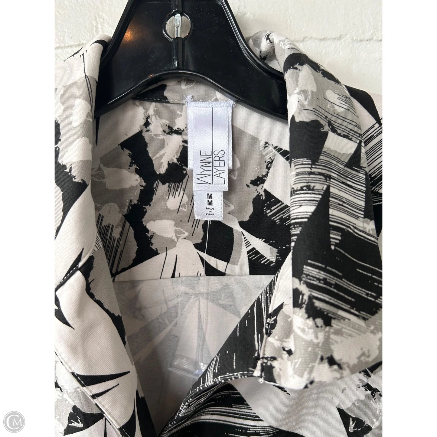 Top Long Sleeve By wynne layers In Black & Grey, Size: M