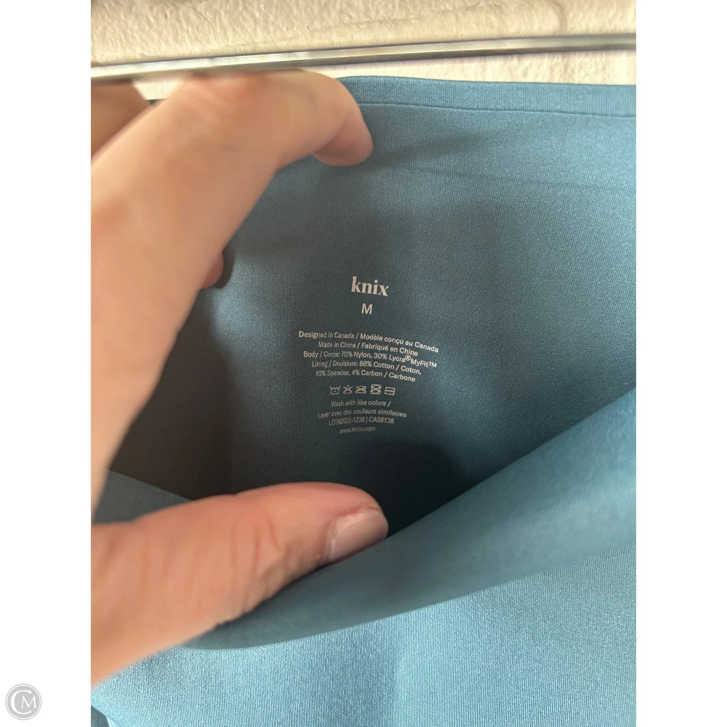 Athletic Leggings By Knix In Blue, Size: 8