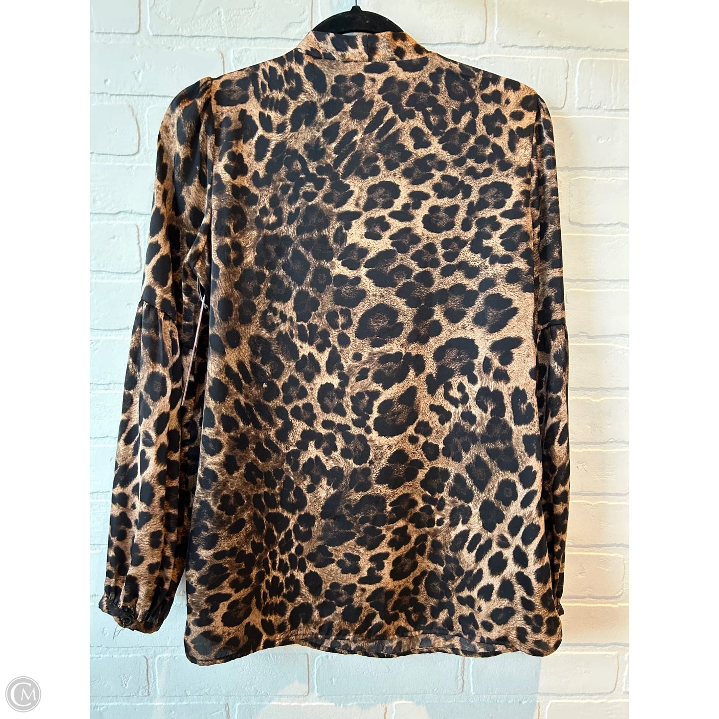 Top Long Sleeve By Michael By Michael Kors In Animal Print, Size: S