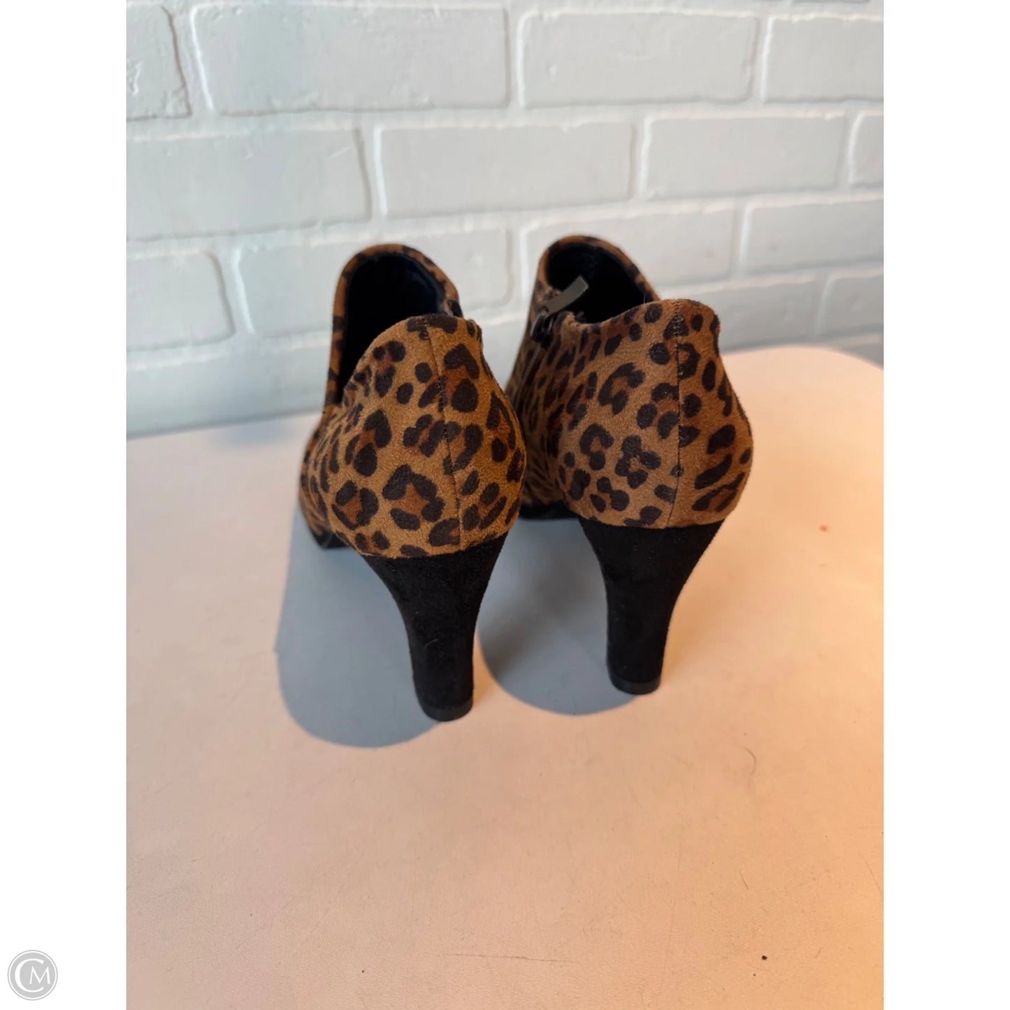 Shoes Heels Block By Xappeal In Animal Print, Size: 9.5