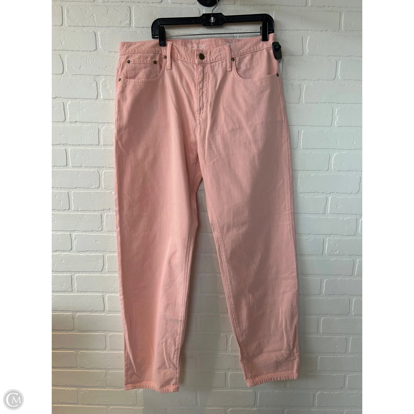 Jeans Straight By J. Crew In Pink Denim, Size: 12