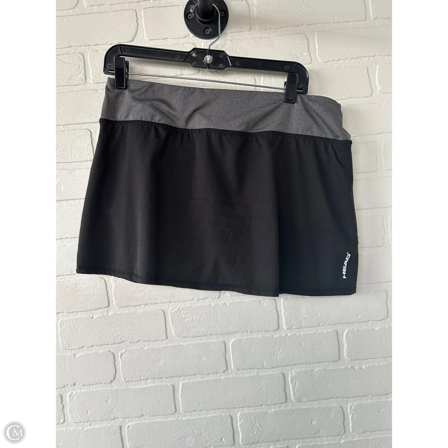 Athletic Skirt By Head In Black & Grey, Size: 12