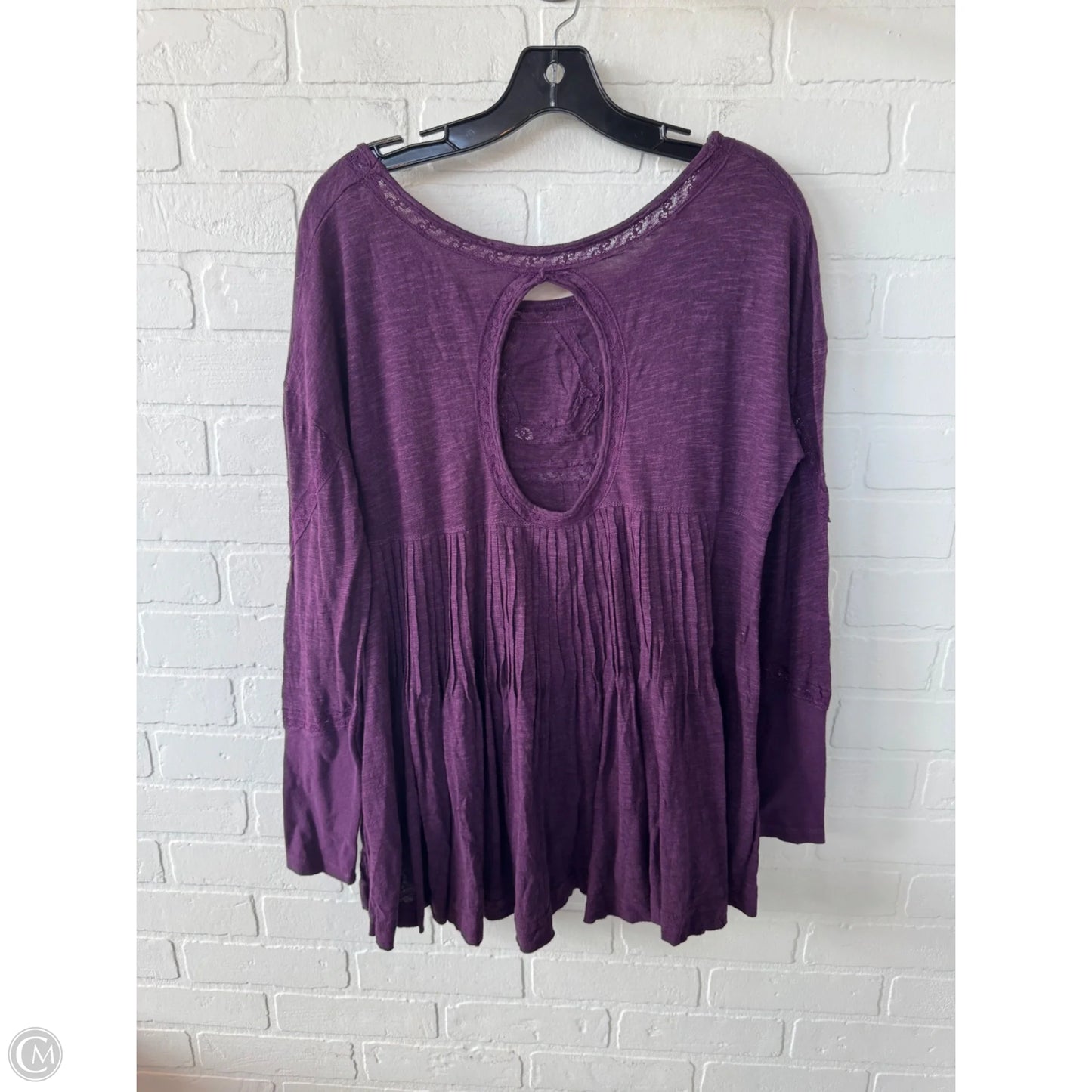 Top Long Sleeve By Free People In Purple, Size: S