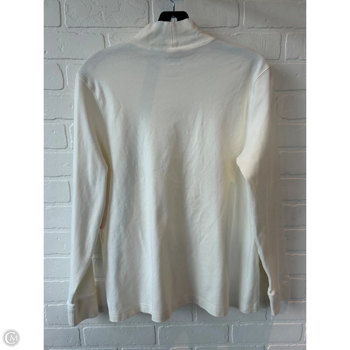 Top Long Sleeve Basic By Lands End In Cream, Size: L