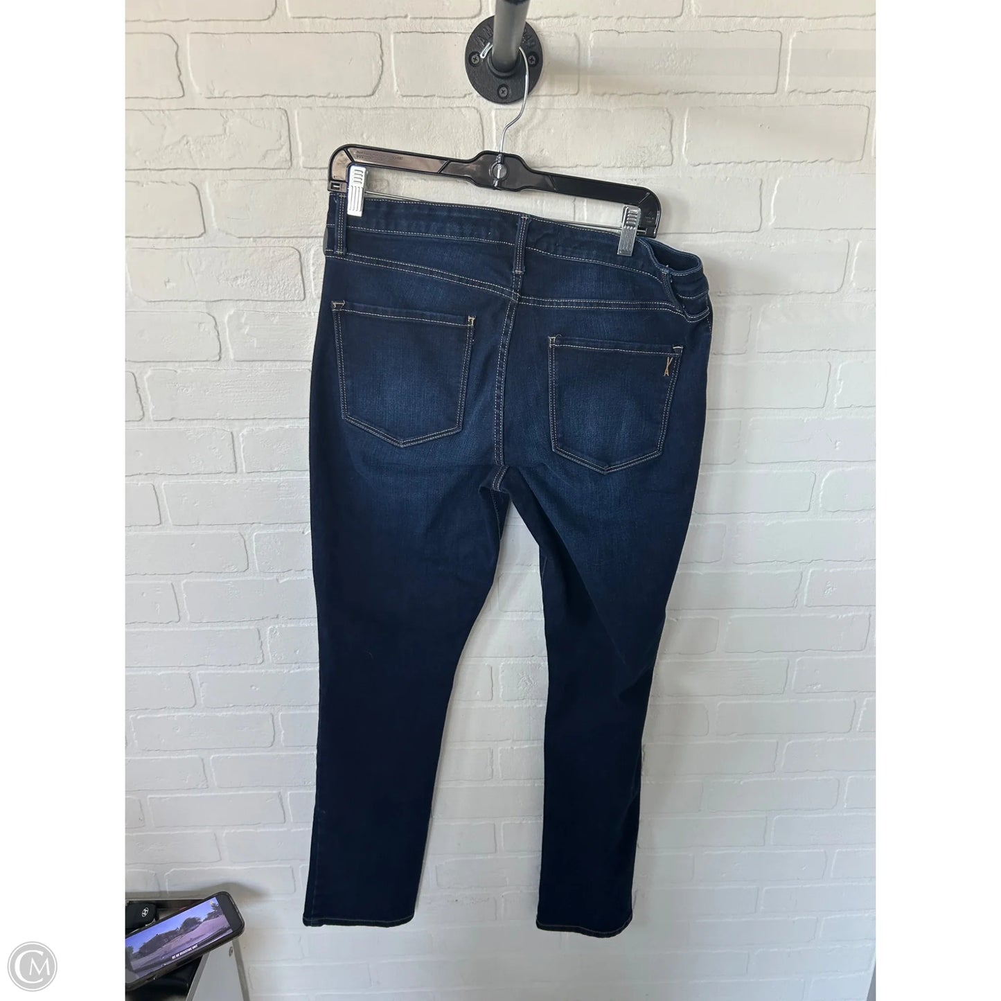 Jeans Straight By Vintage America In Blue Denim, Size: 12