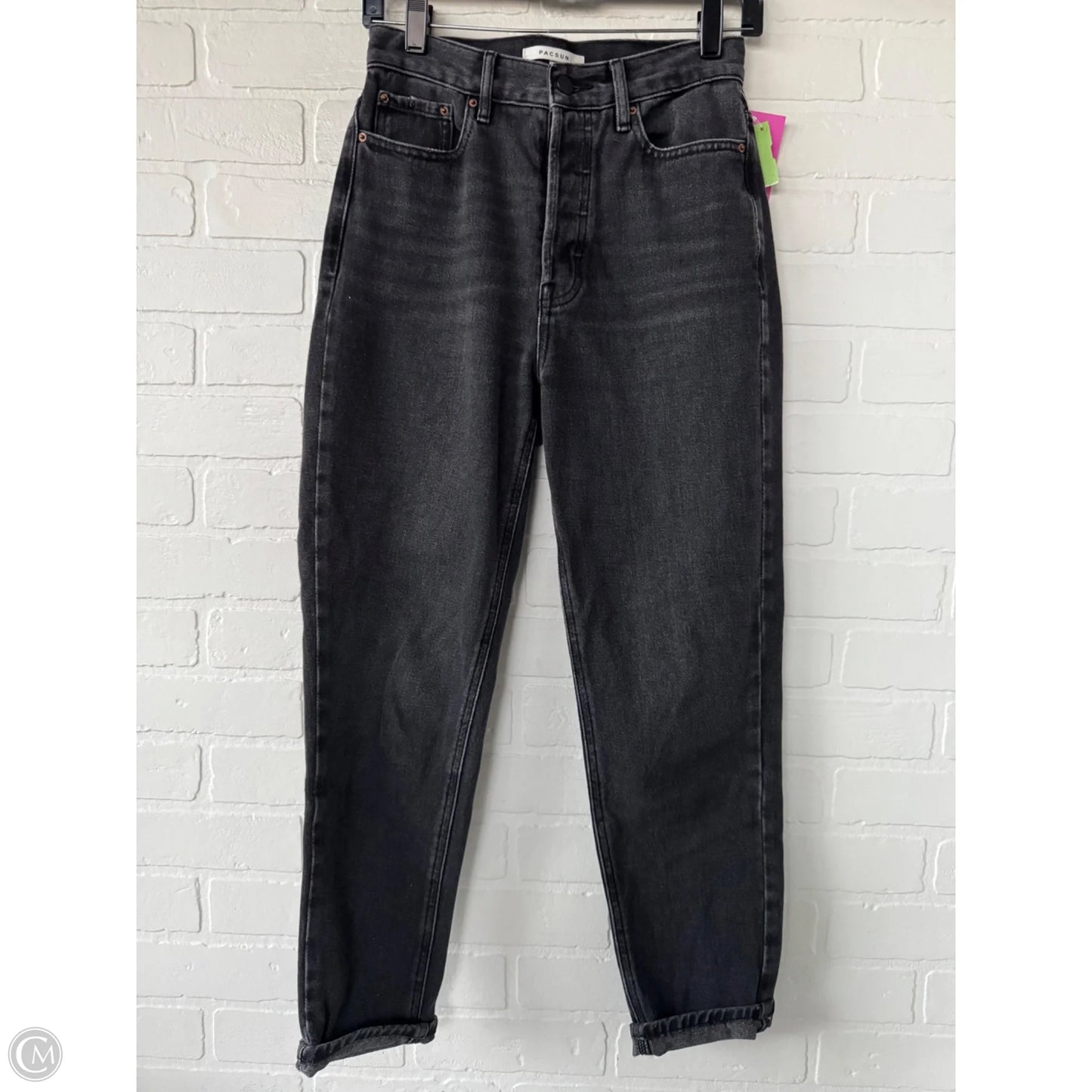 Jeans Straight By Pacsun In Black Denim, Size: 2