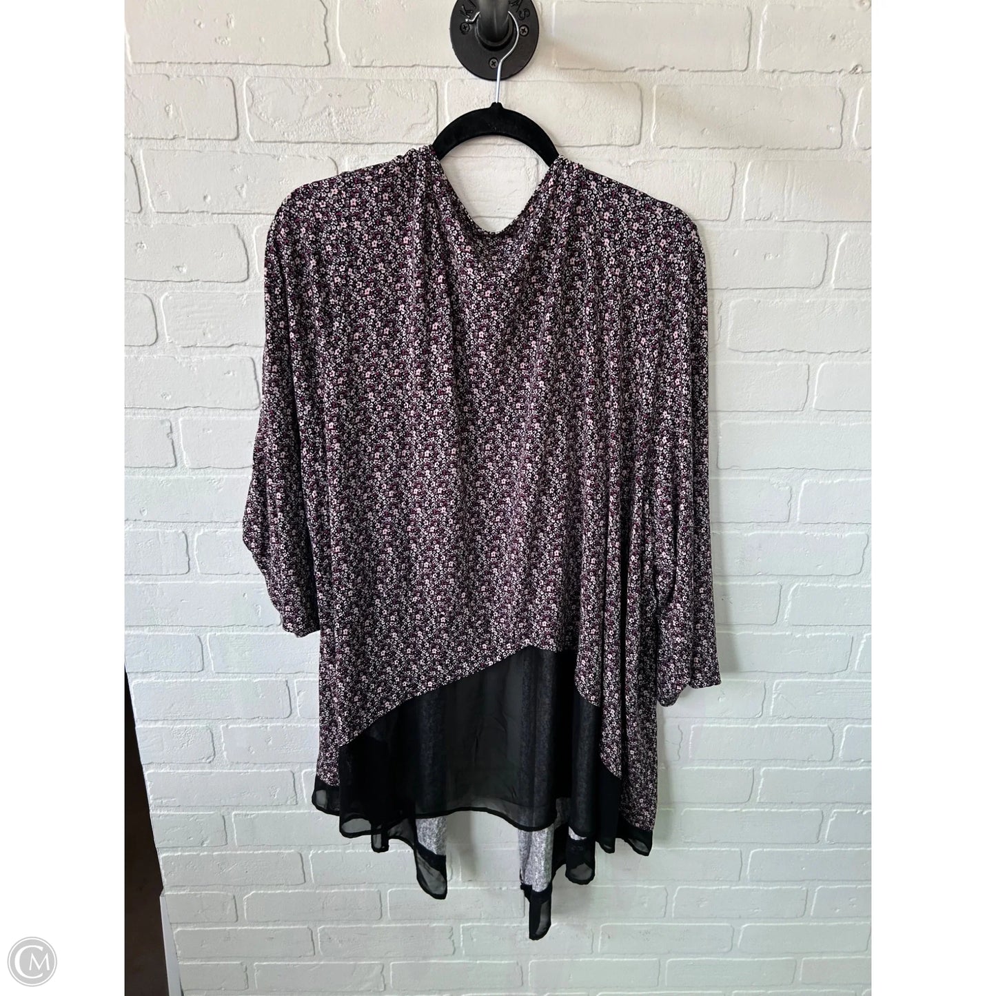 Cardigan By Lane Bryant In Black & Pink, Size: 4x