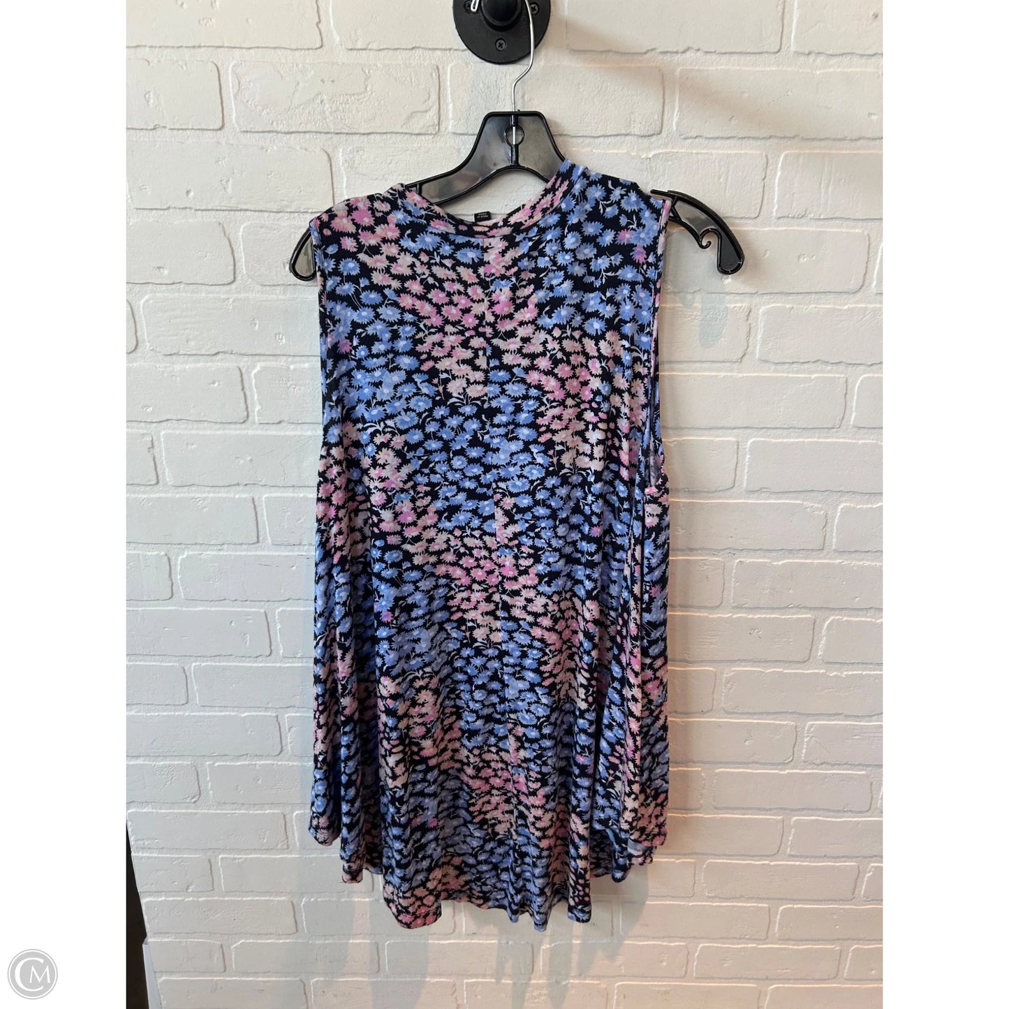 Top Sleeveless By Lane Bryant In Black & Blue, Size: 1x