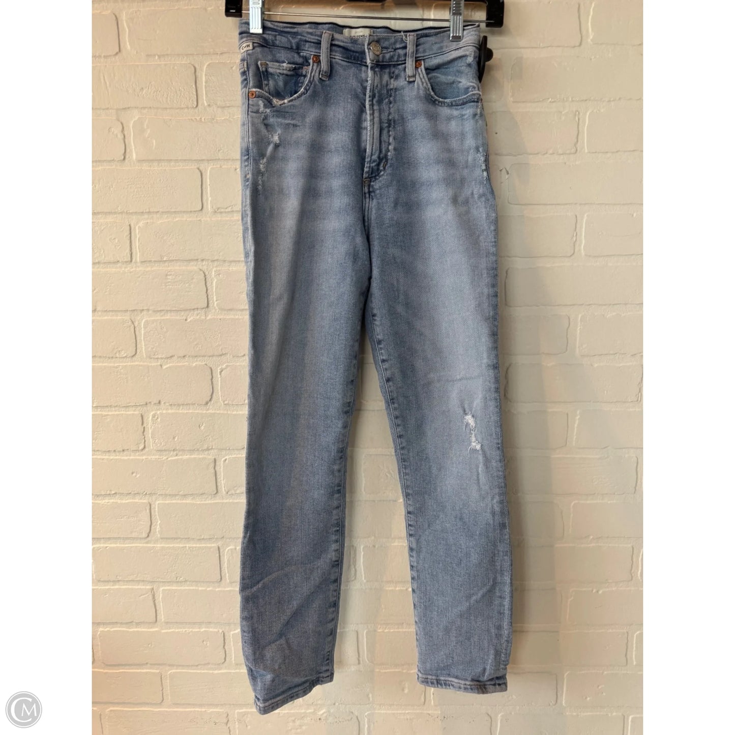 Jeans Cropped By Citizens Of Humanity In Blue Denim, Size: 2