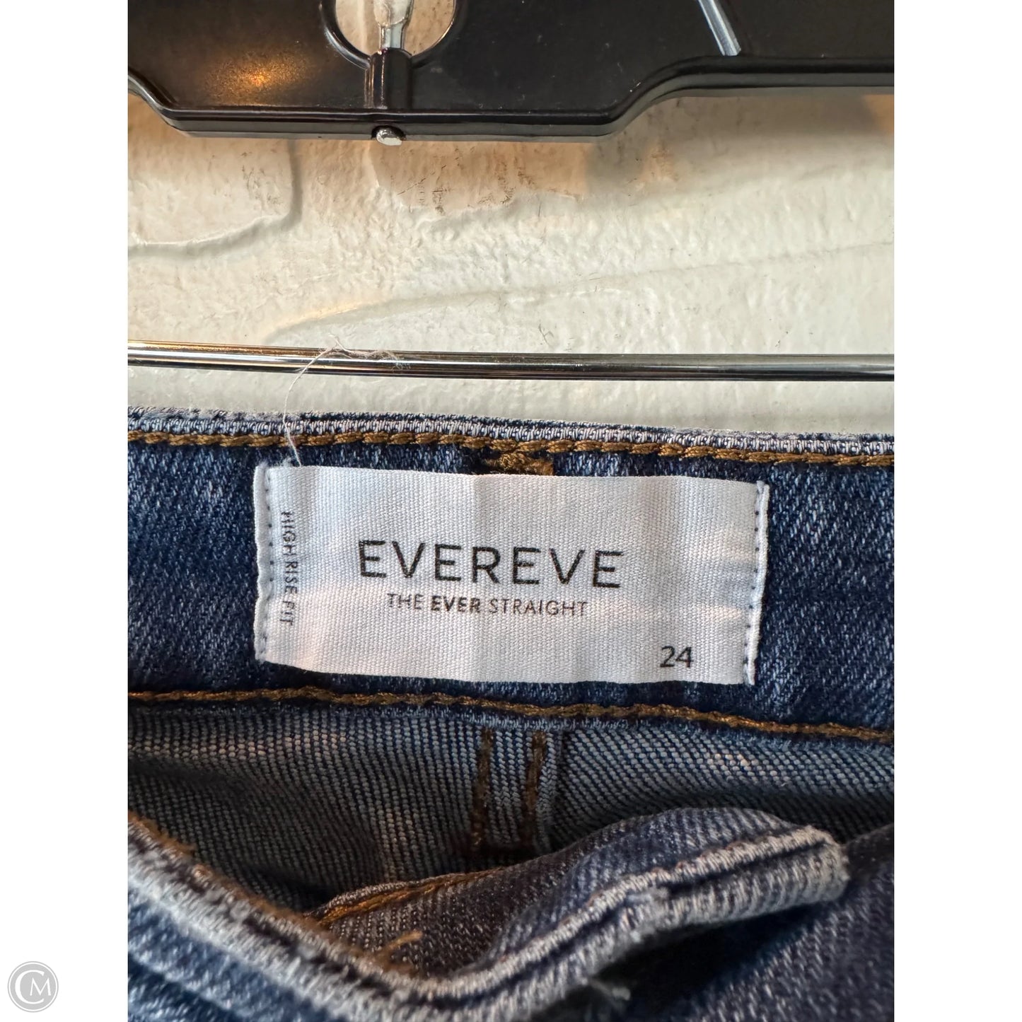Jeans Straight By Evereve In Blue Denim, Size: 0