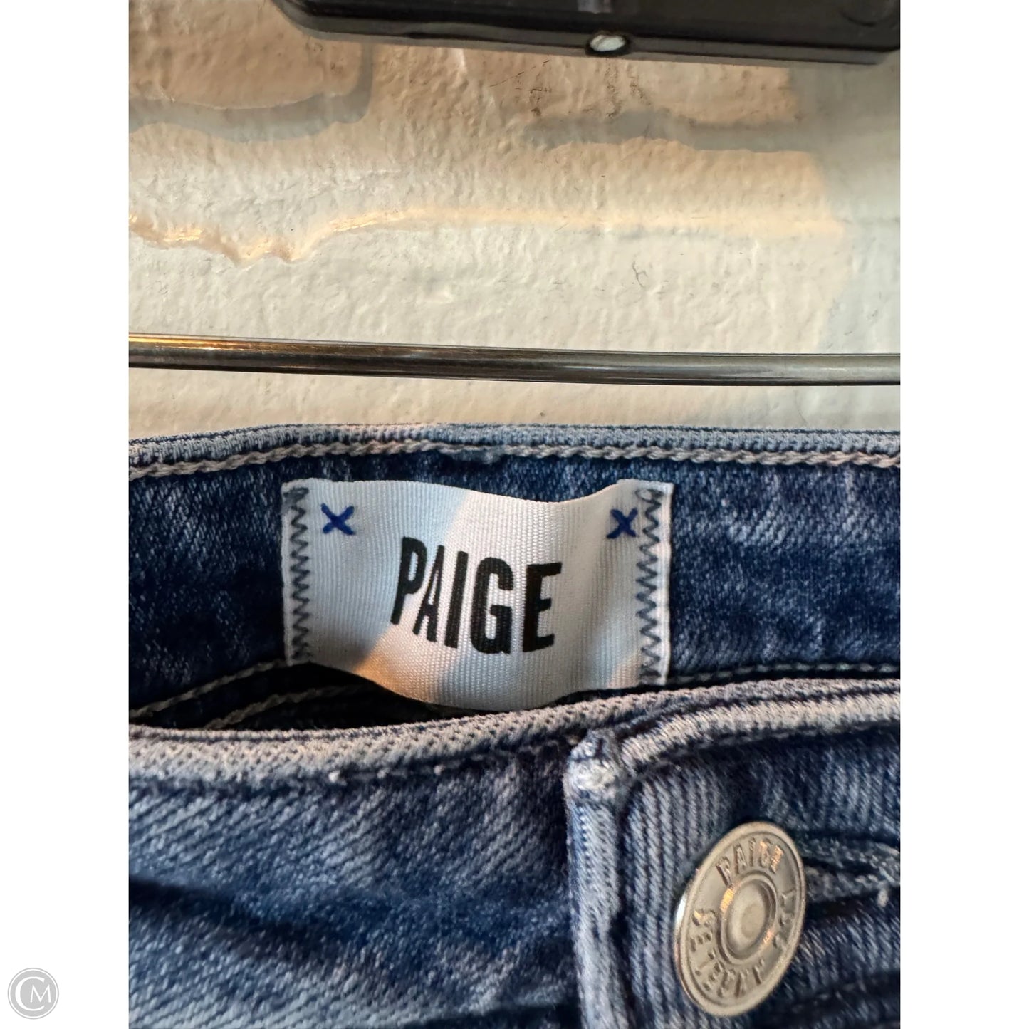 Jeans Straight By Paige In Blue Denim, Size: 0