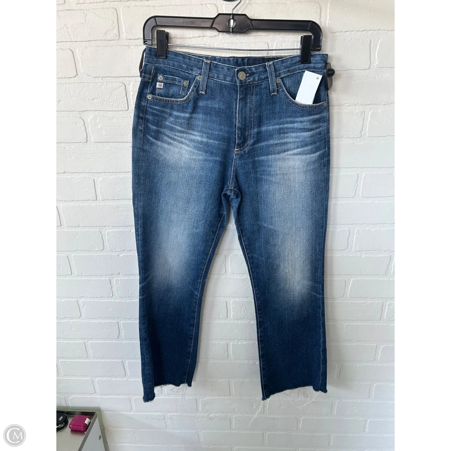 Jeans Cropped By Adriano Goldschmied In Blue Denim, Size: 4