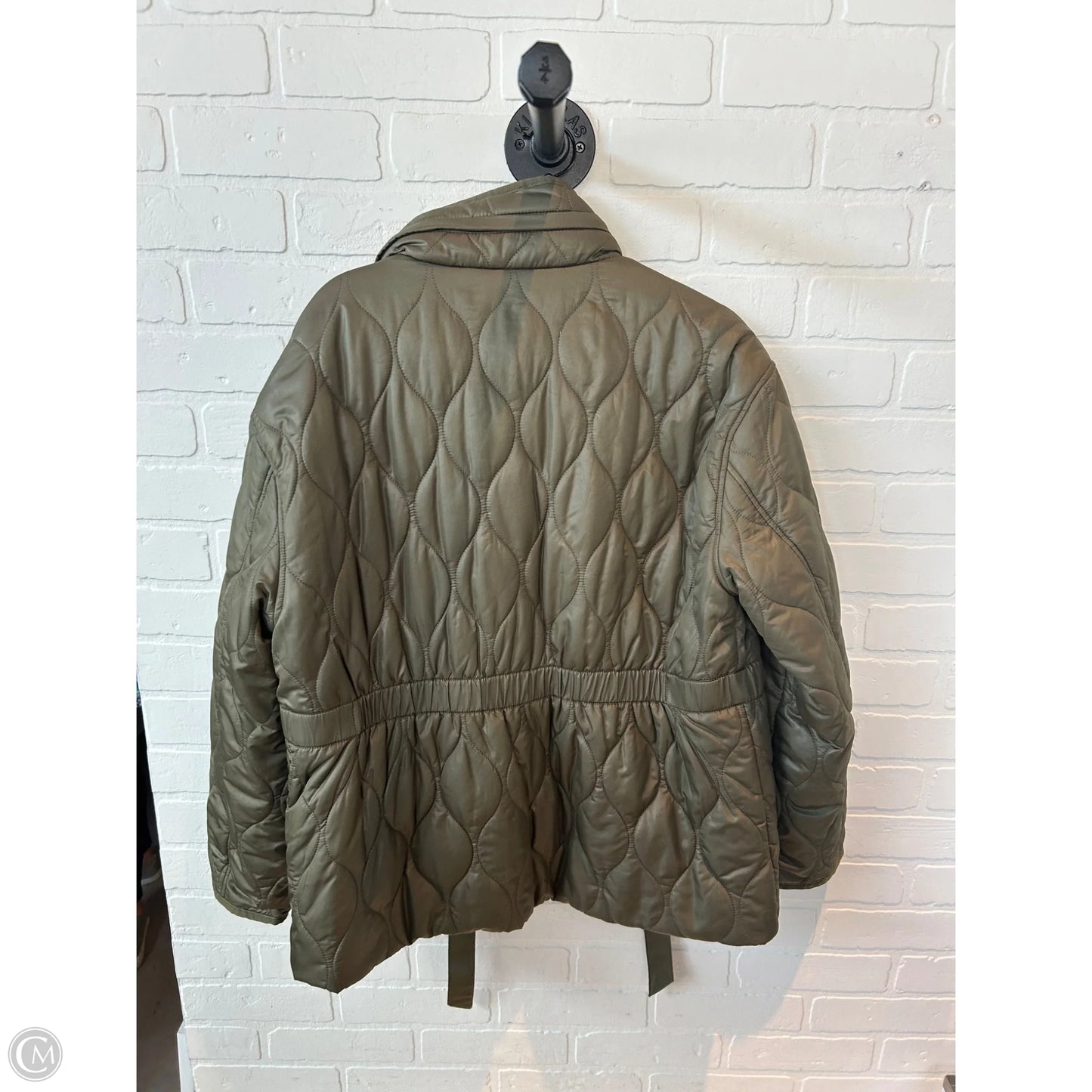 Coat Designer By Kate Spade In Green, Size: L