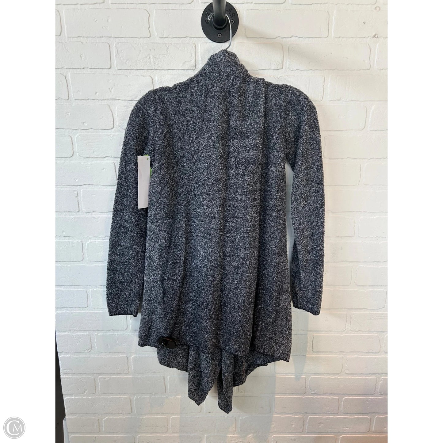 Sweater Cardigan By Barefoot Dreams In Black & Grey, Size: S
