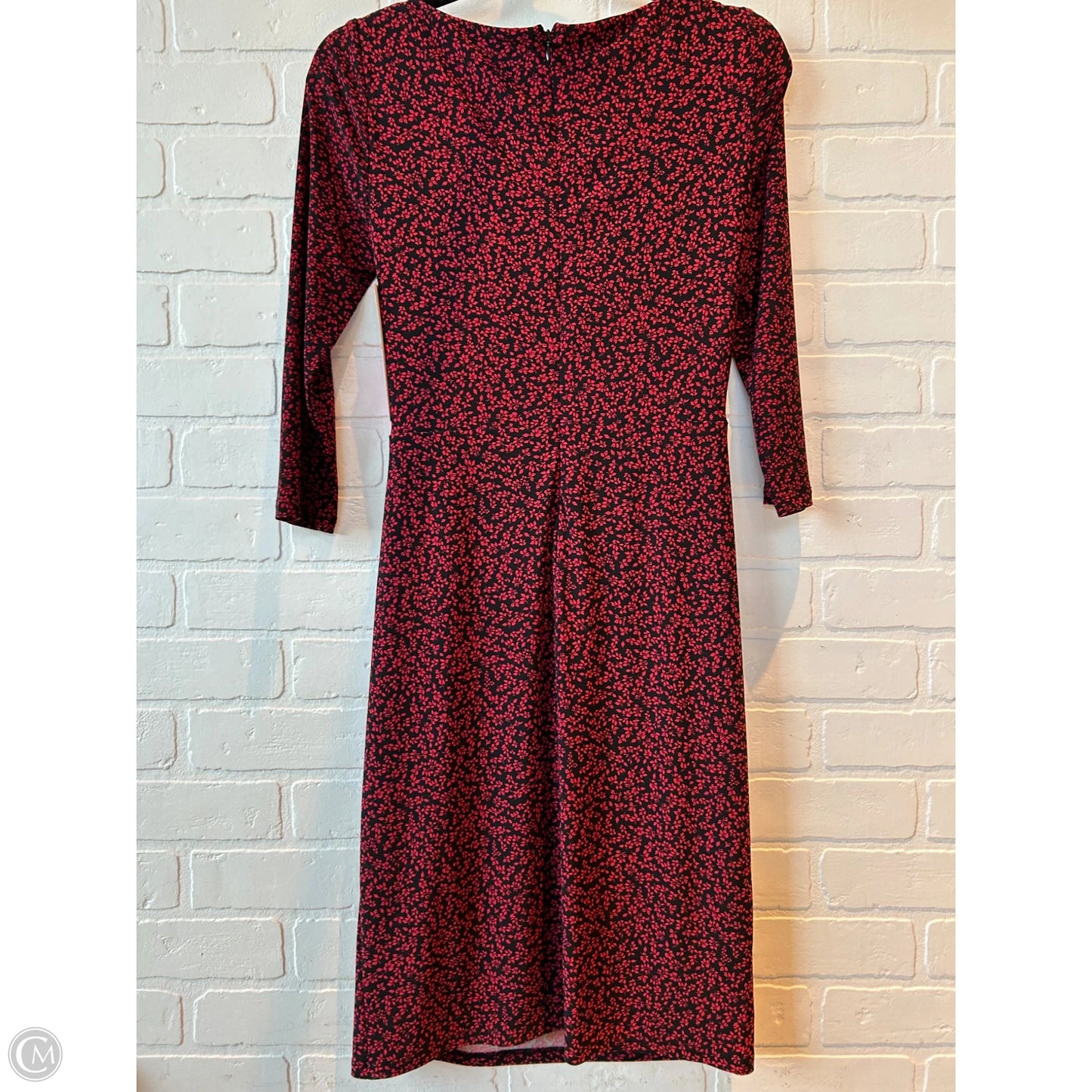 Dress Work By Lauren By Ralph Lauren In Black & Red, Size: Xs