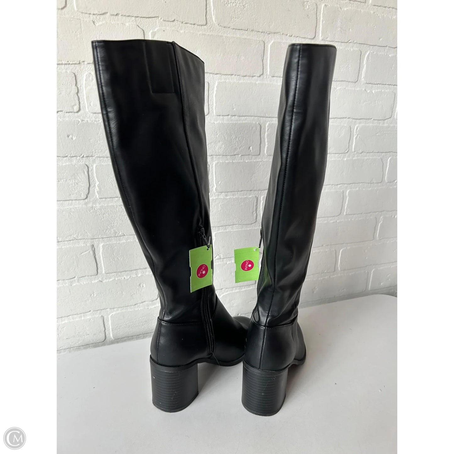 Boots Knee Heels By A New Day In Black, Size: 6