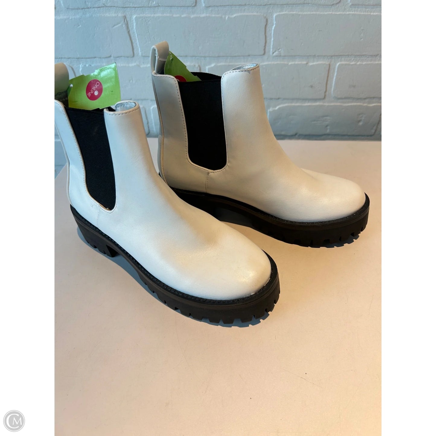 Boots Ankle Flats By Bp In Black & White, Size: 6