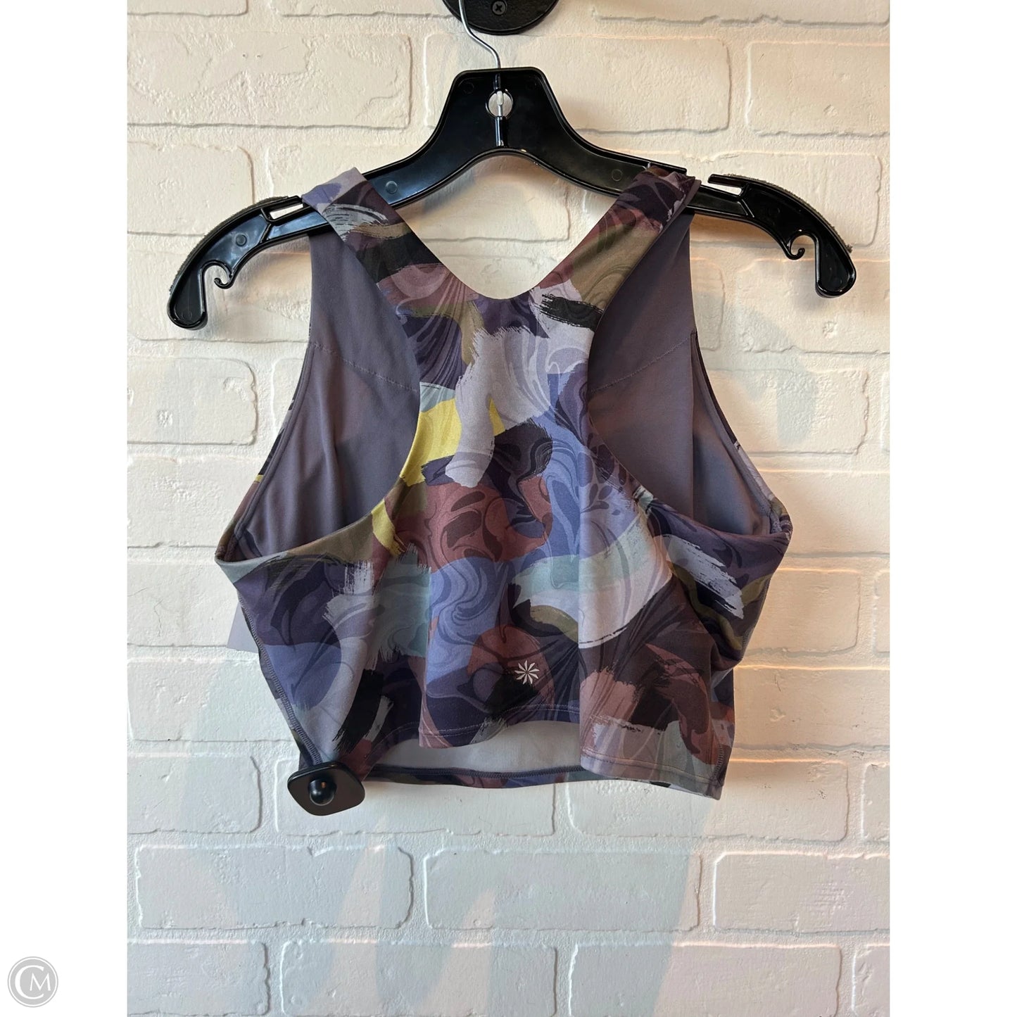 Athletic Bra By Athleta In Purple & Yellow, Size: M