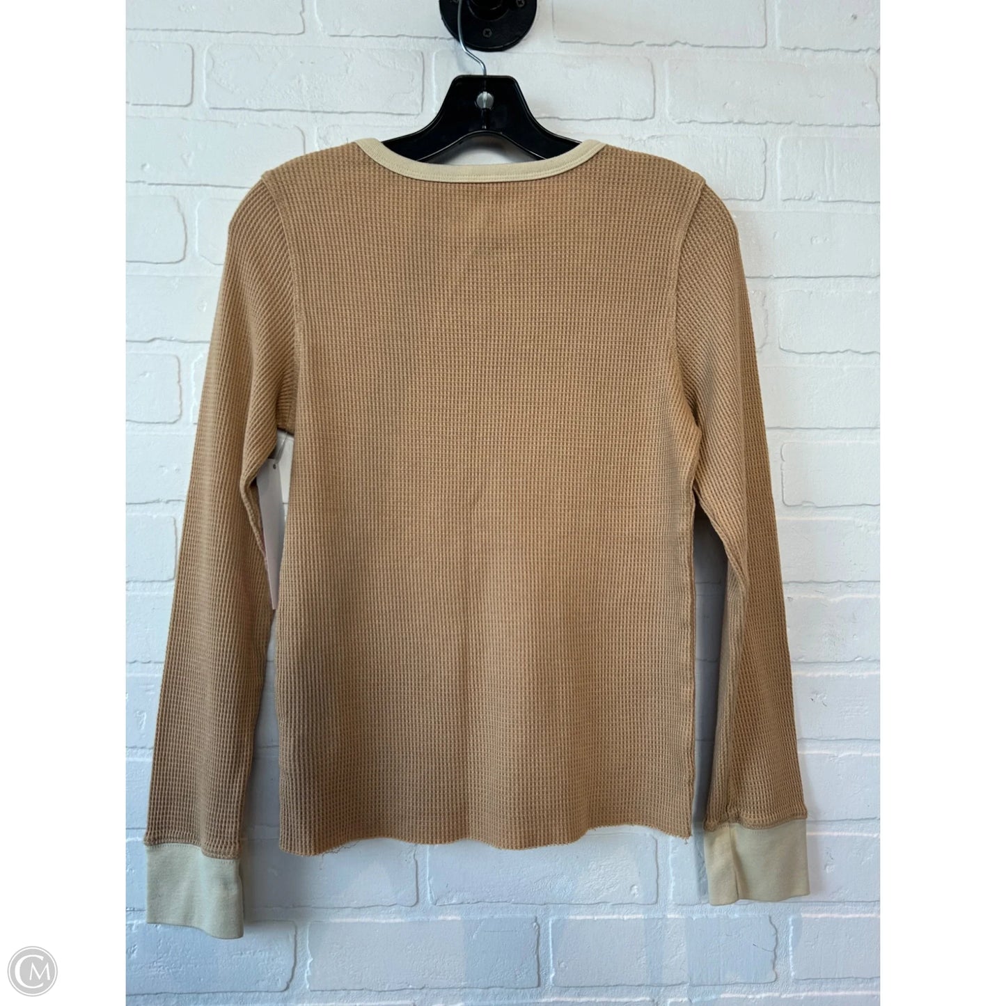 Top Long Sleeve By American Eagle In Tan, Size: M