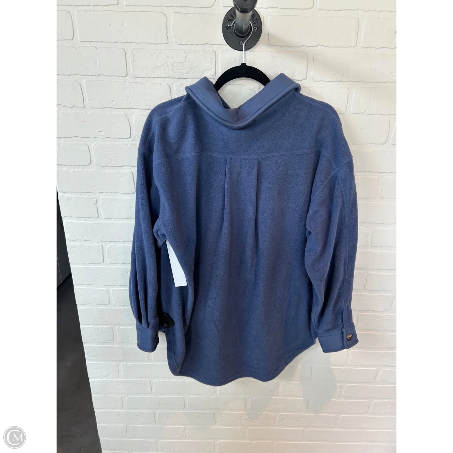 Jacket Shirt By Clothes Mentor In Blue, Size: S