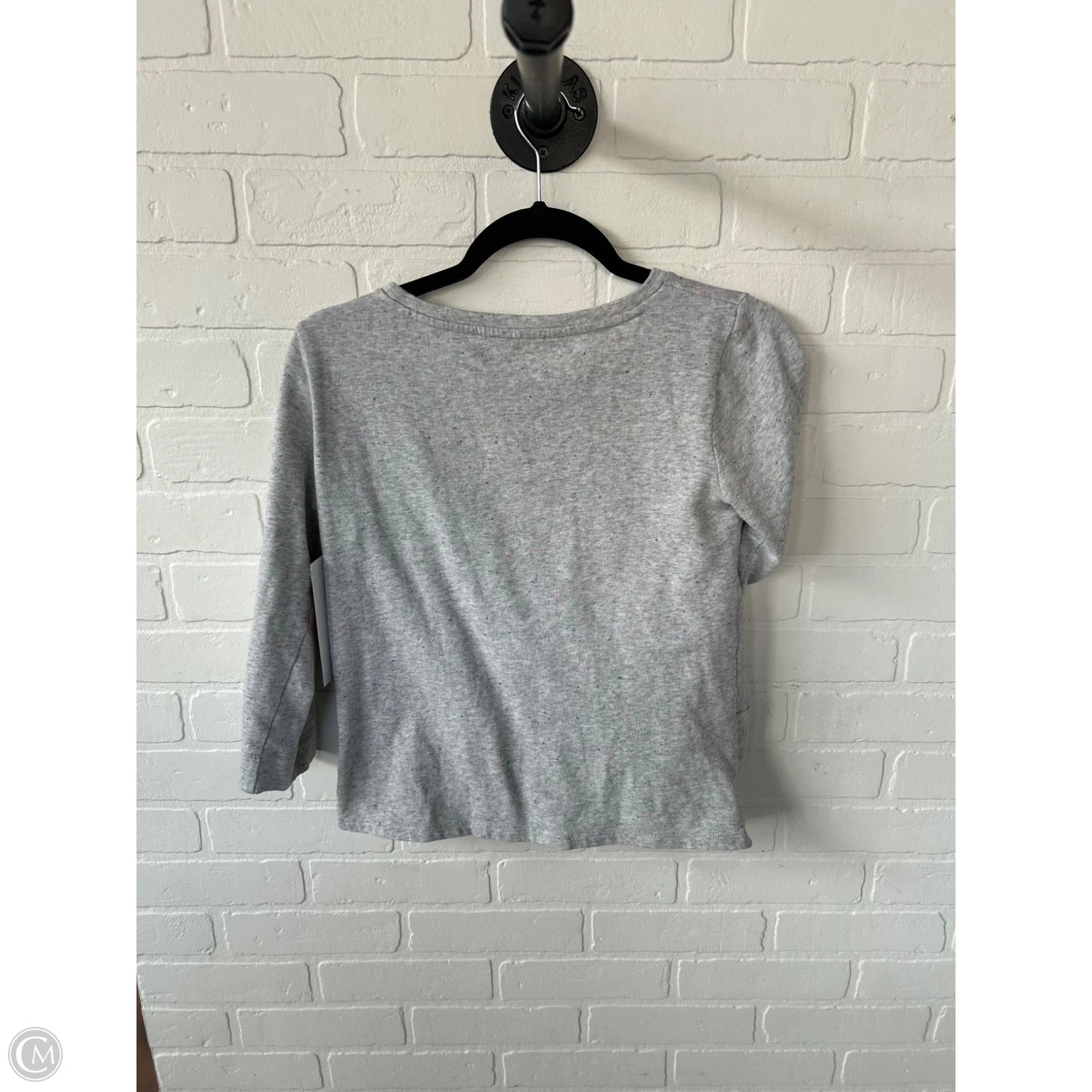 Top 3/4 Sleeve By Loft In Grey & Orange, Size: Sp