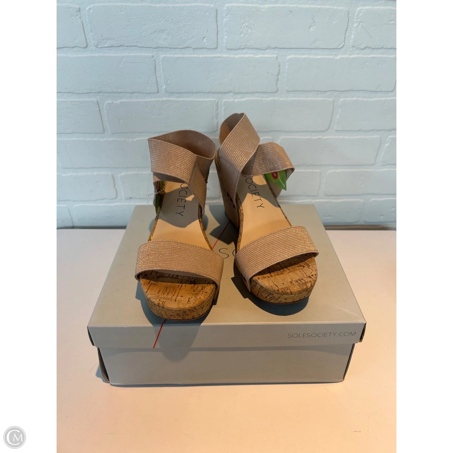 Sandals Heels Wedge By Sole Society In Tan, Size: 8.5