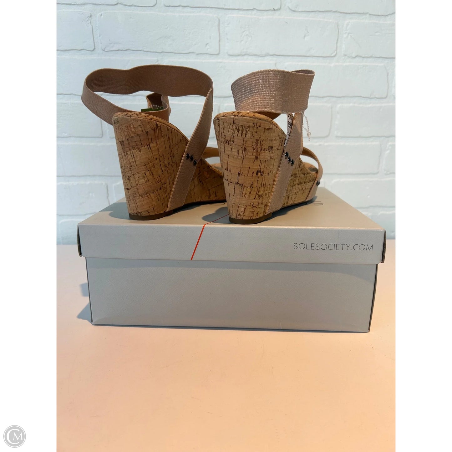 Sandals Heels Wedge By Sole Society In Tan, Size: 8.5