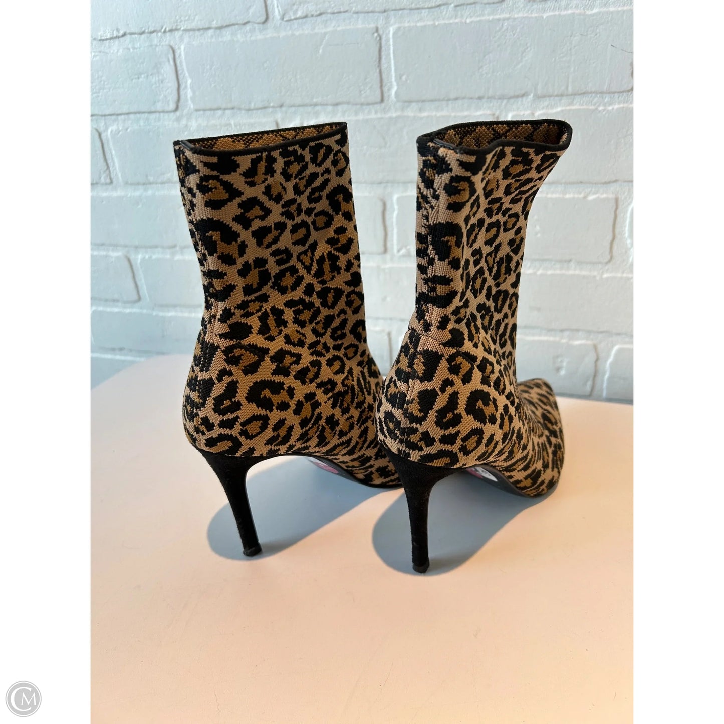 Boots Ankle Heels By Steve Madden In Animal Print, Size: 7