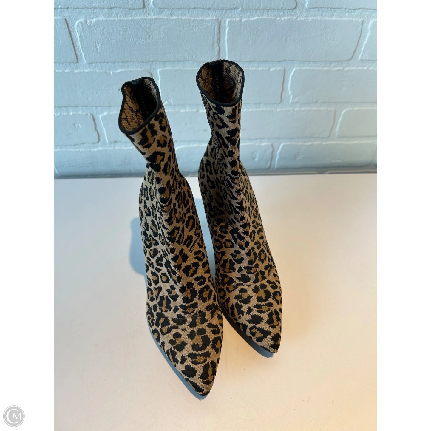 Boots Ankle Heels By Steve Madden In Animal Print, Size: 7