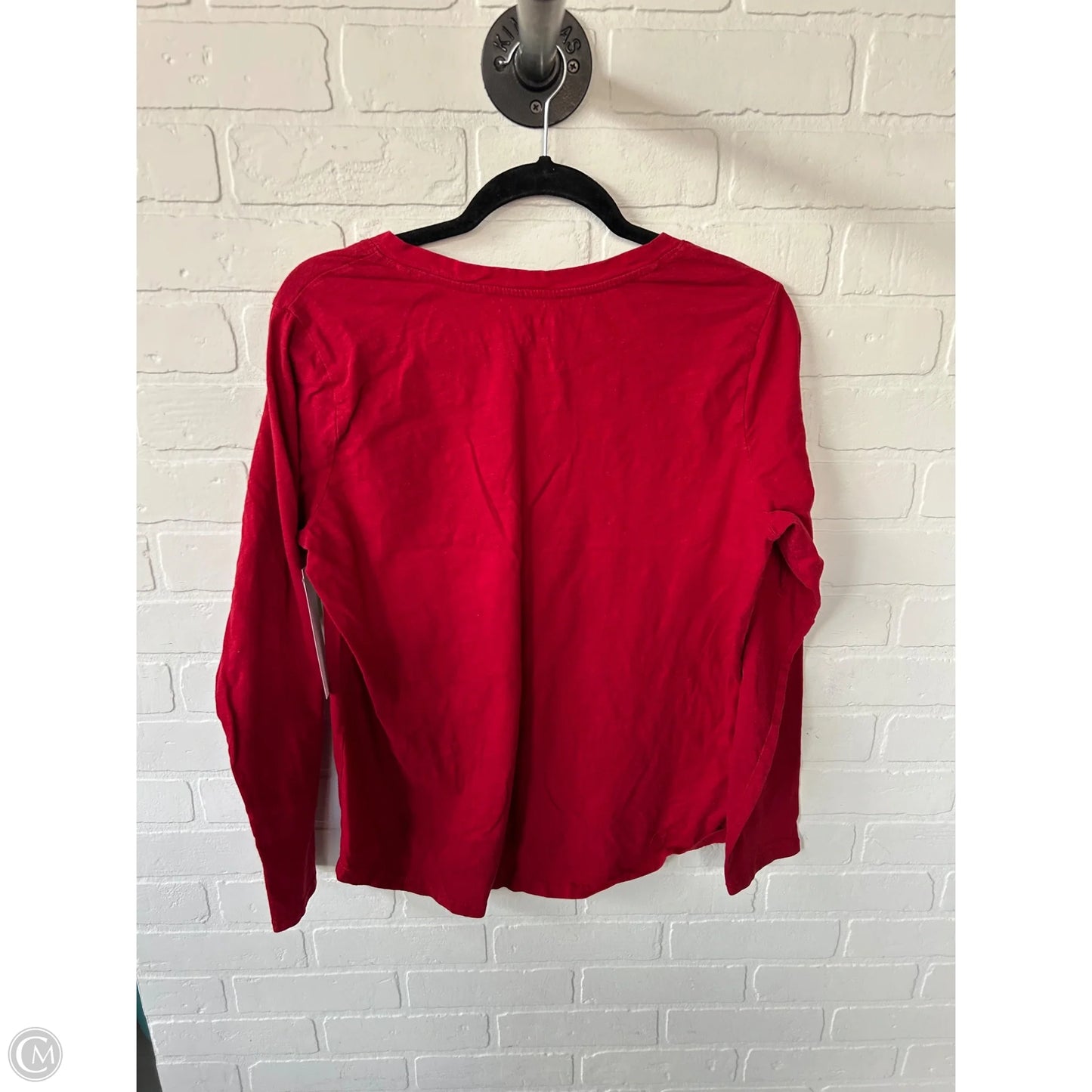 Top Long Sleeve Basic By Sonoma In Red, Size: L