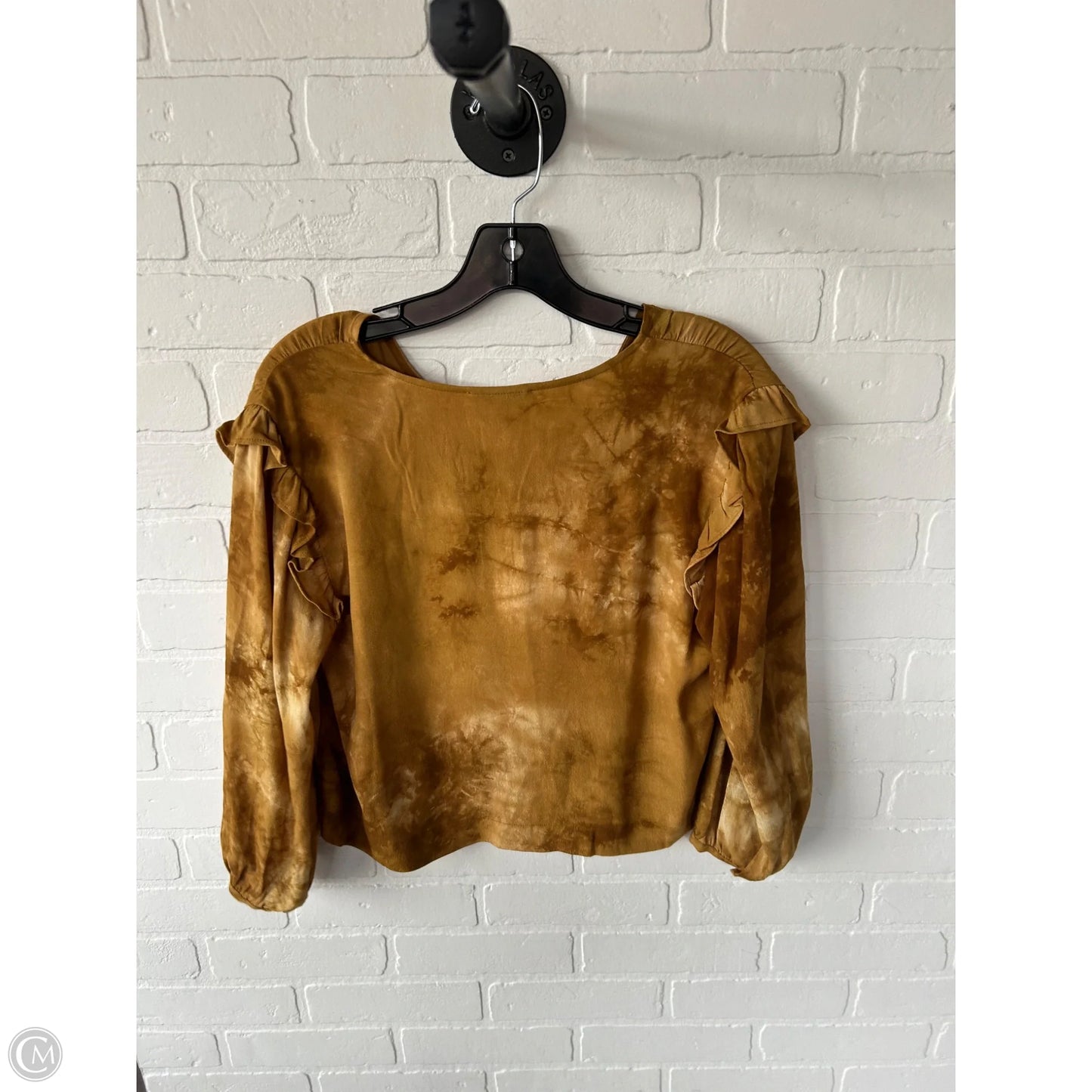 Top Long Sleeve By Madewell In Yellow, Size: S