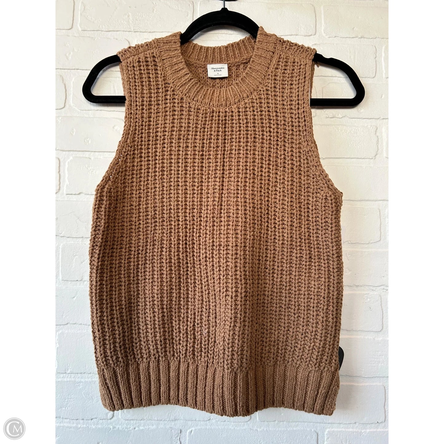 Vest Sweater By Abercrombie And Fitch In Tan, Size: S