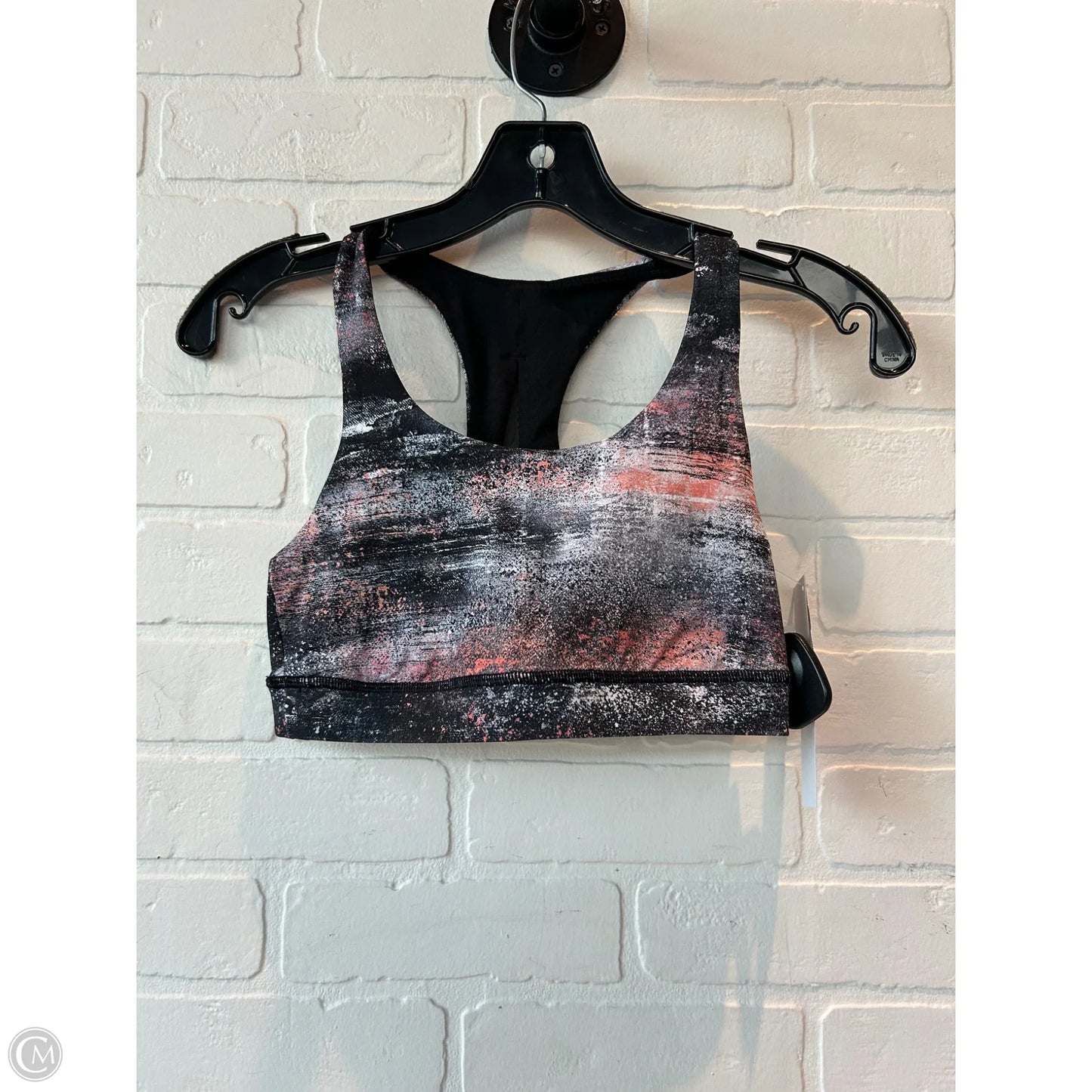 Athletic Bra By Lululemon In Black & Grey, Size: S