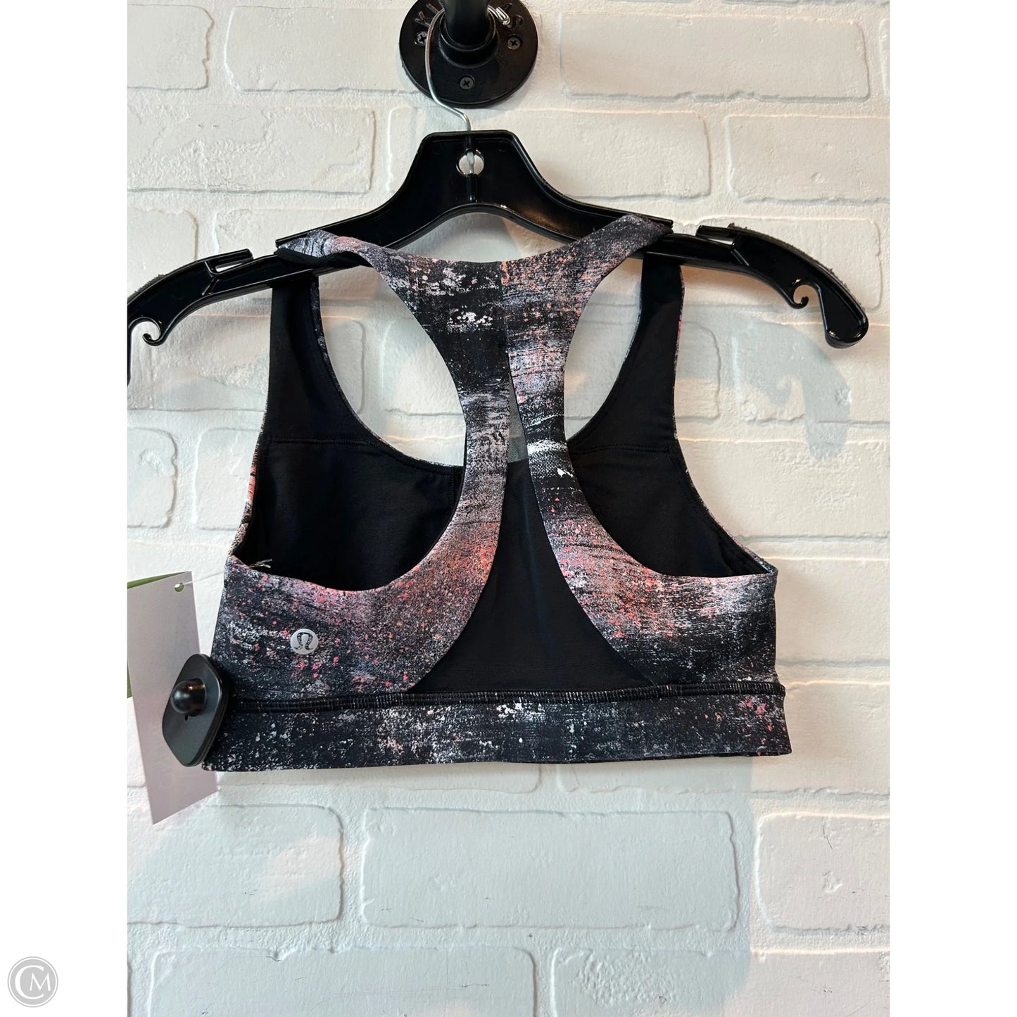 Athletic Bra By Lululemon In Black & Grey, Size: S