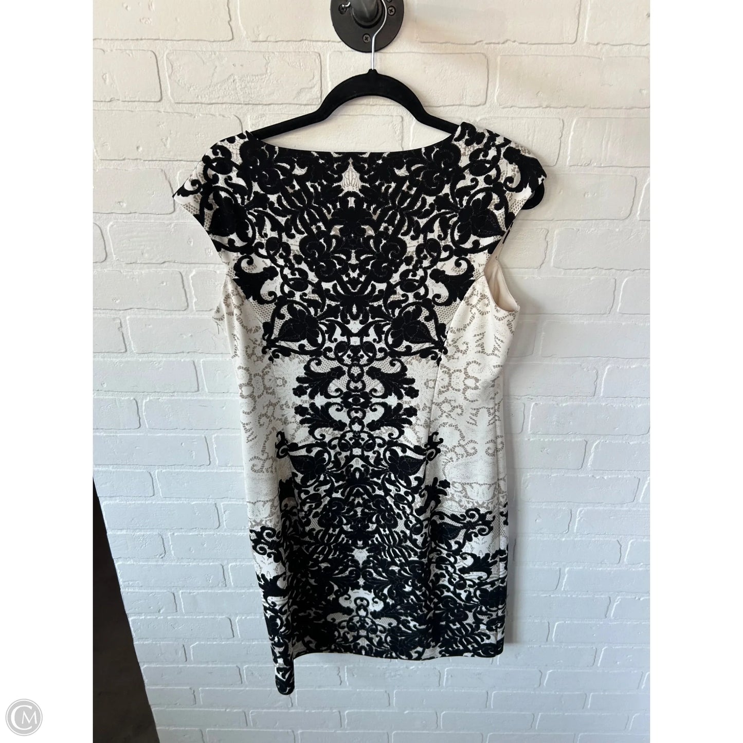 Dress Work By London Times In Black & Tan, Size: M