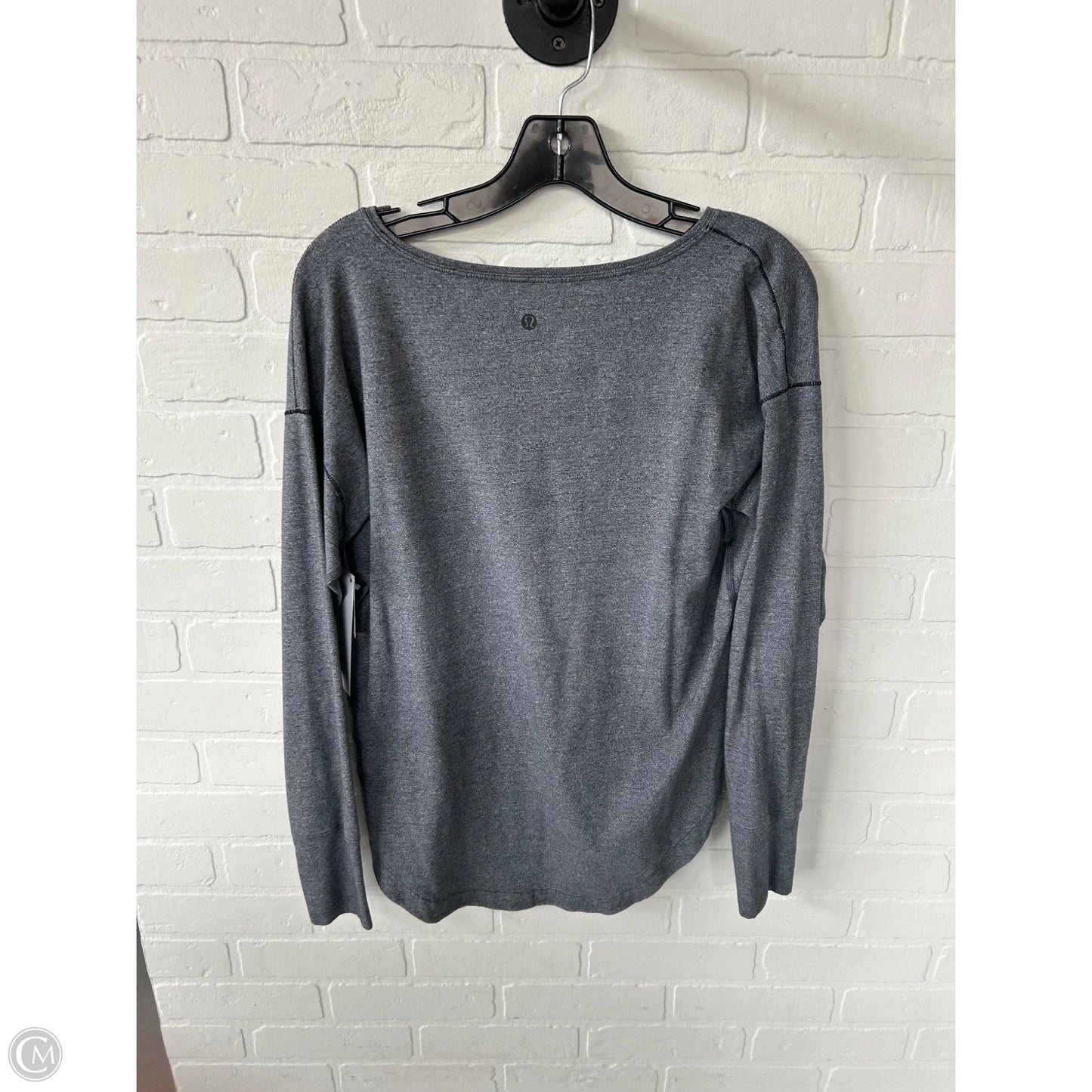 Athletic Top Long Sleeve Crewneck By Lululemon In Grey, Size: S