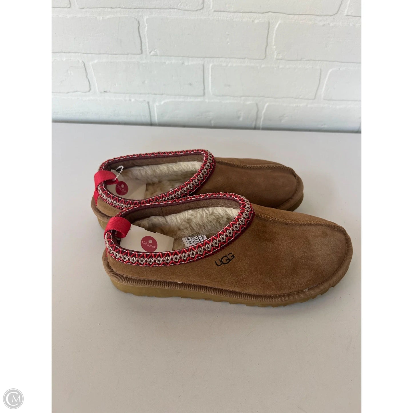 Slippers Designer By Ugg In Brown & Red