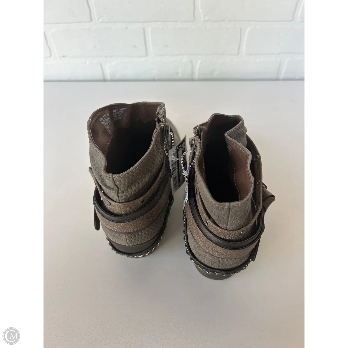 Boots Ankle Flats By So In Tan, Size: 7.5