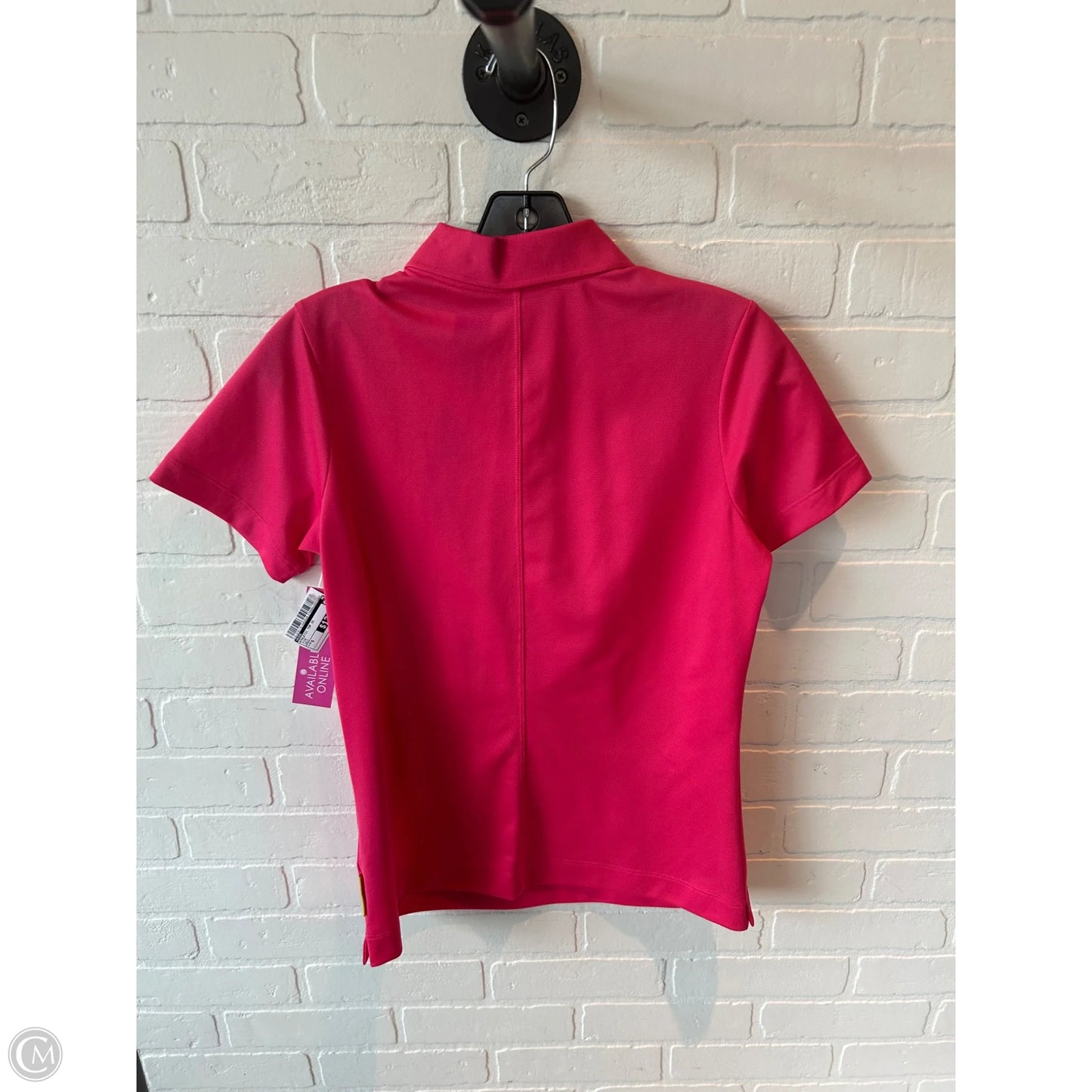 Athletic Top Short Sleeve By Nike In Pink, Size: S