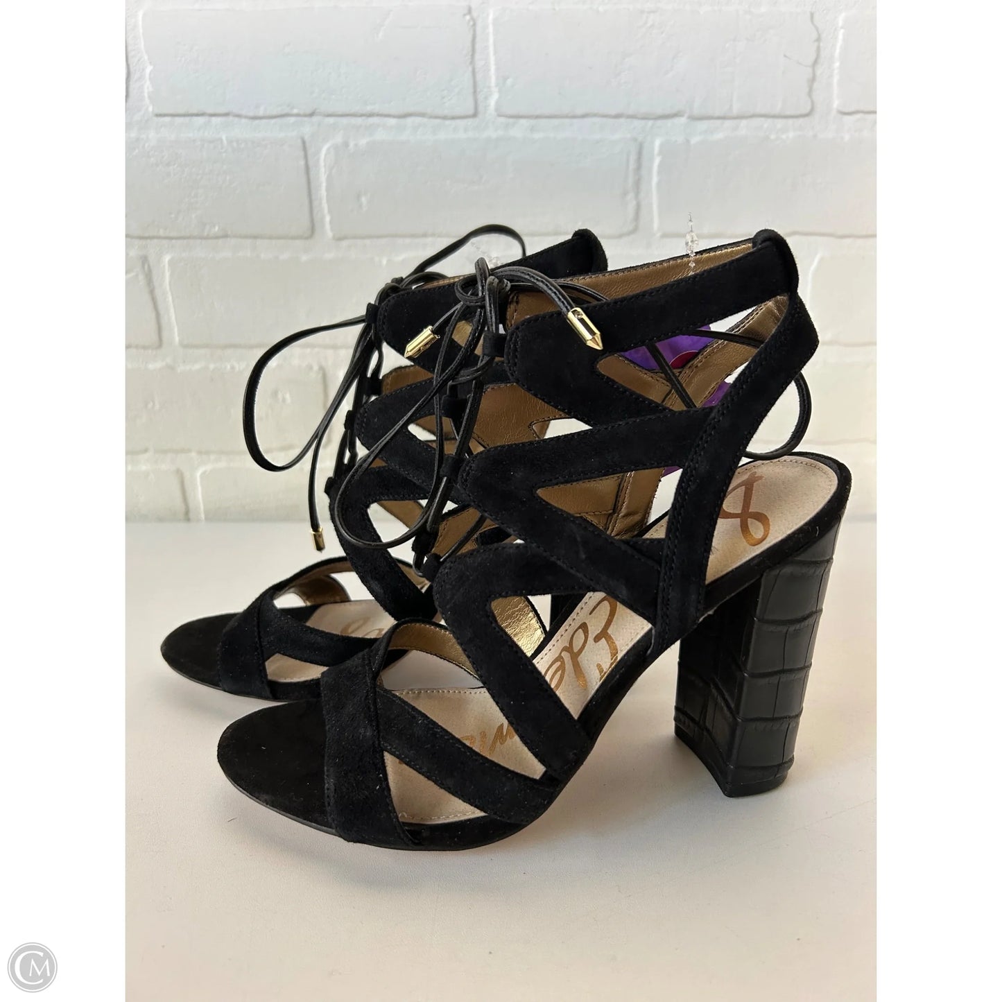 Sandals Heels Block By Sam Edelman In Black, Size: 6