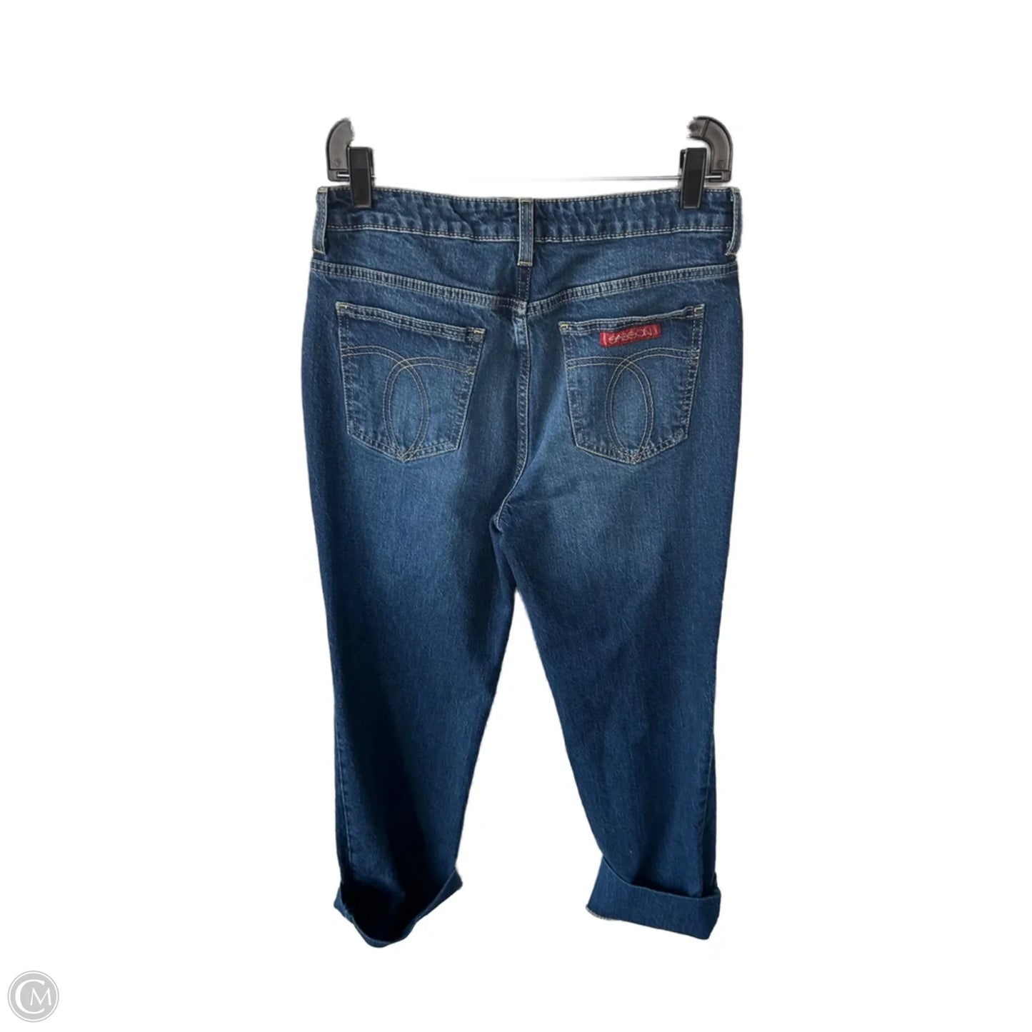 Jeans Straight By Johnny Was In Blue Denim, Size: 8