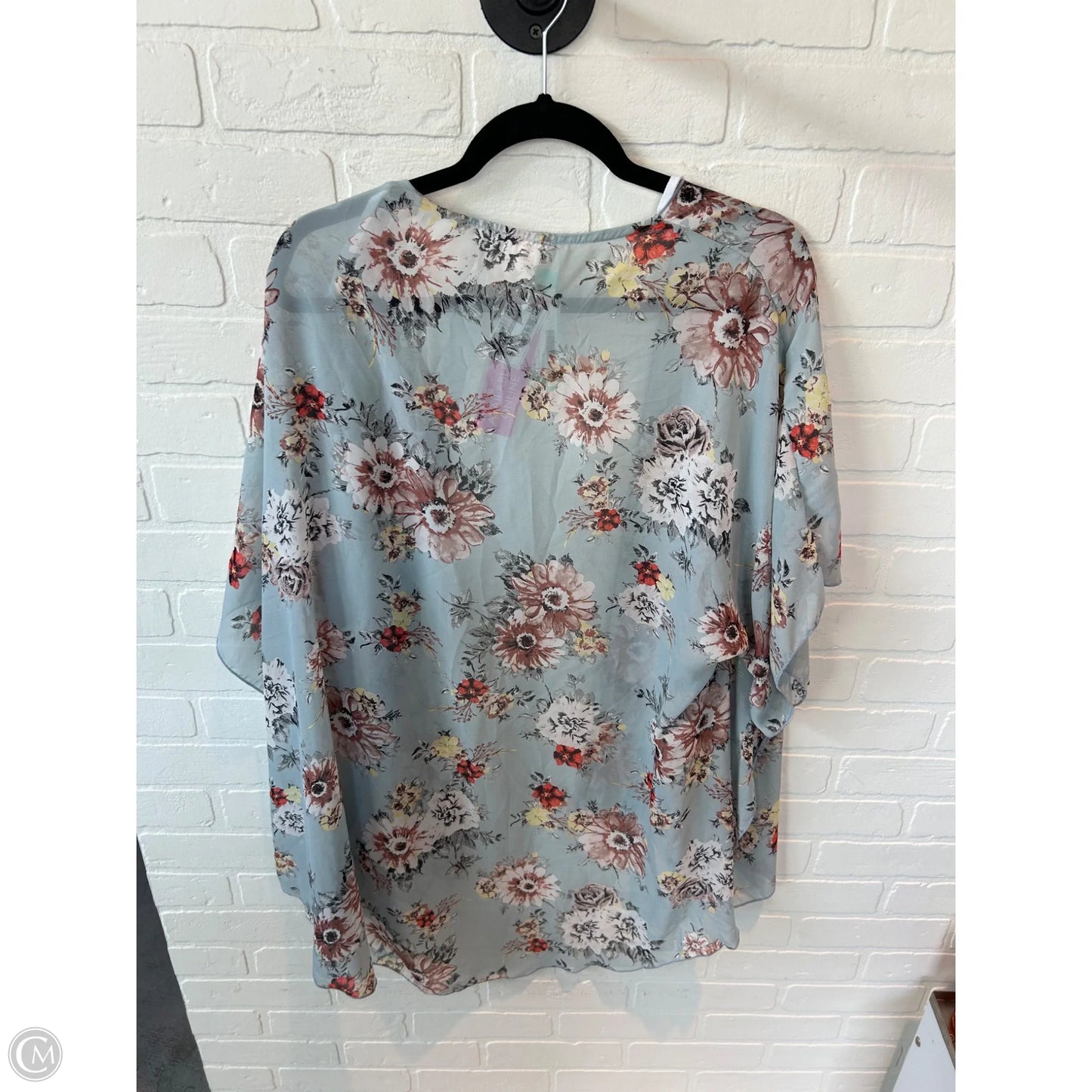 Kimono By Clothes Mentor In Blue & Pink, Size: 1x