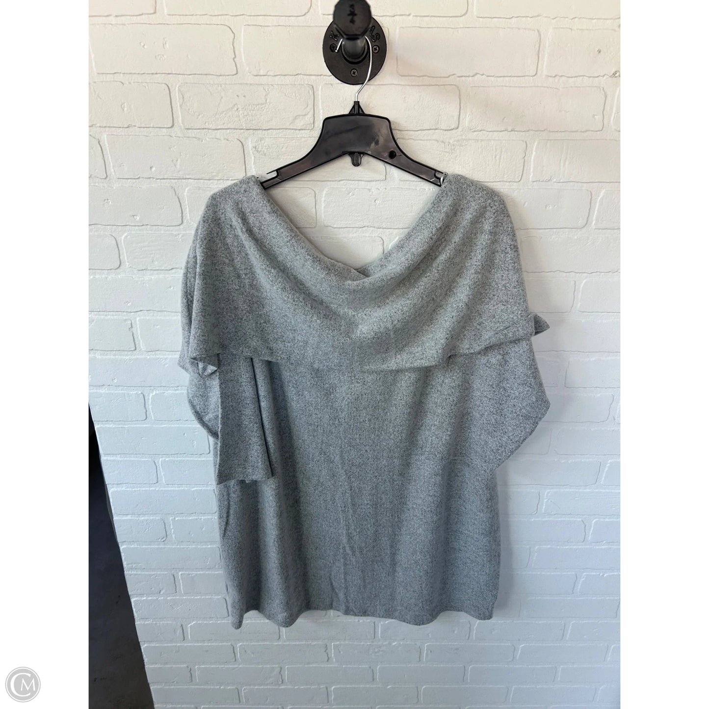 Top 3/4 Sleeve Basic By Boutique + In Grey, Size: 3x