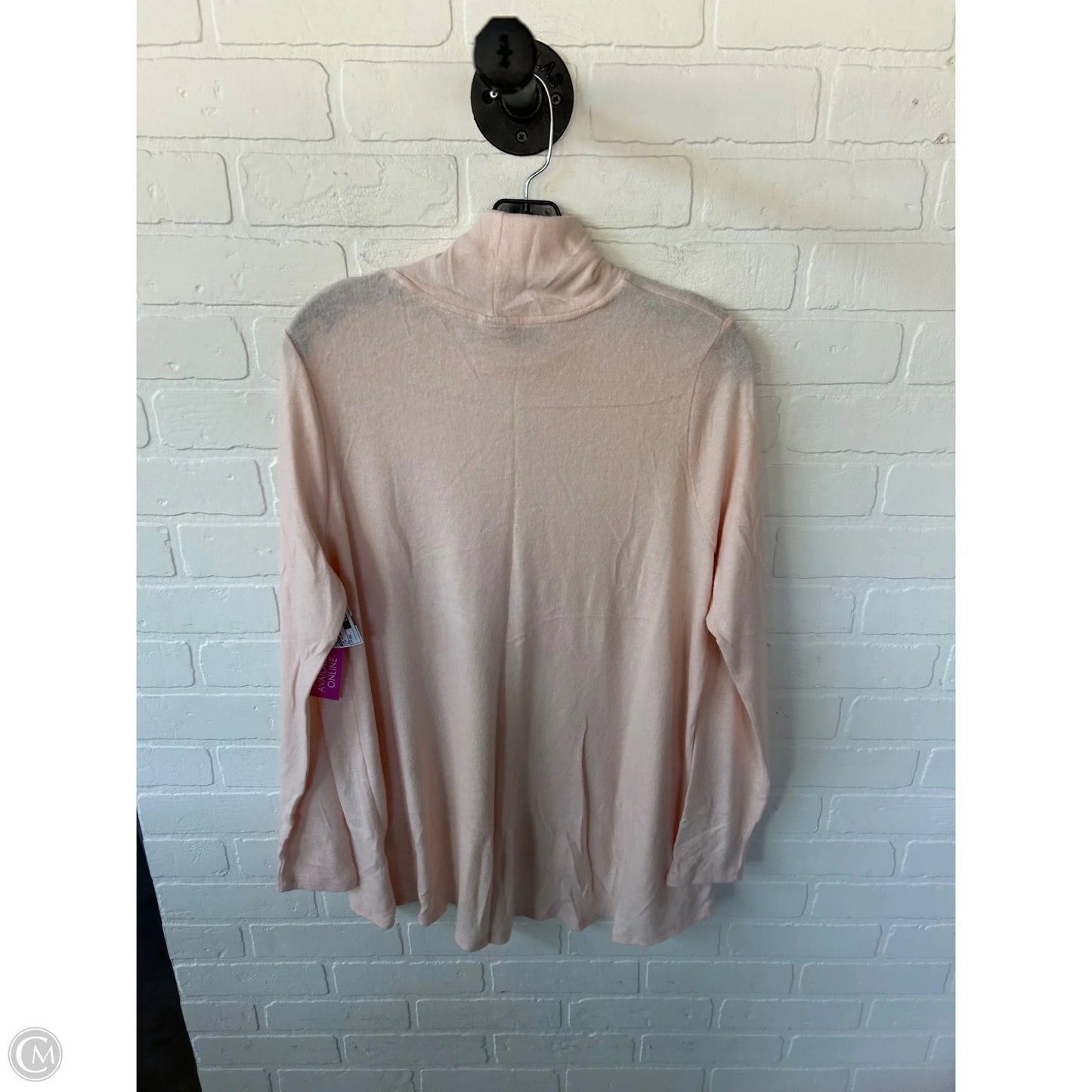 Top Long Sleeve Basic By Merona In Pink, Size: Xxl