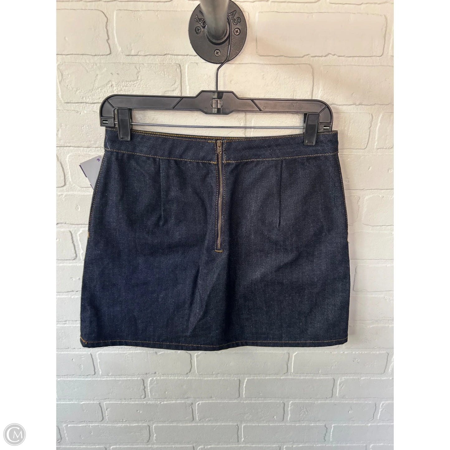 Skirt Mini & Short By Top Shop In Blue Denim, Size: 6