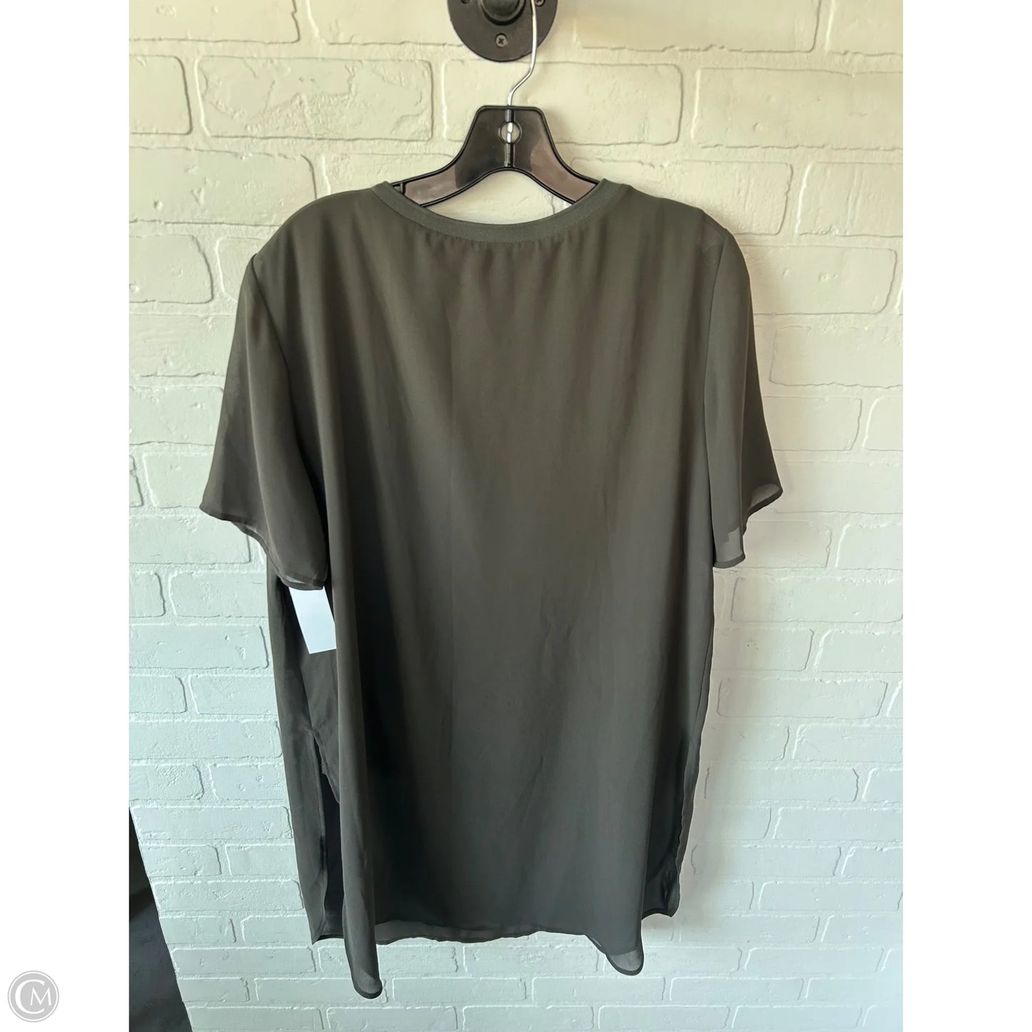 Tunic Short Sleeve By Alfani In Green, Size: L